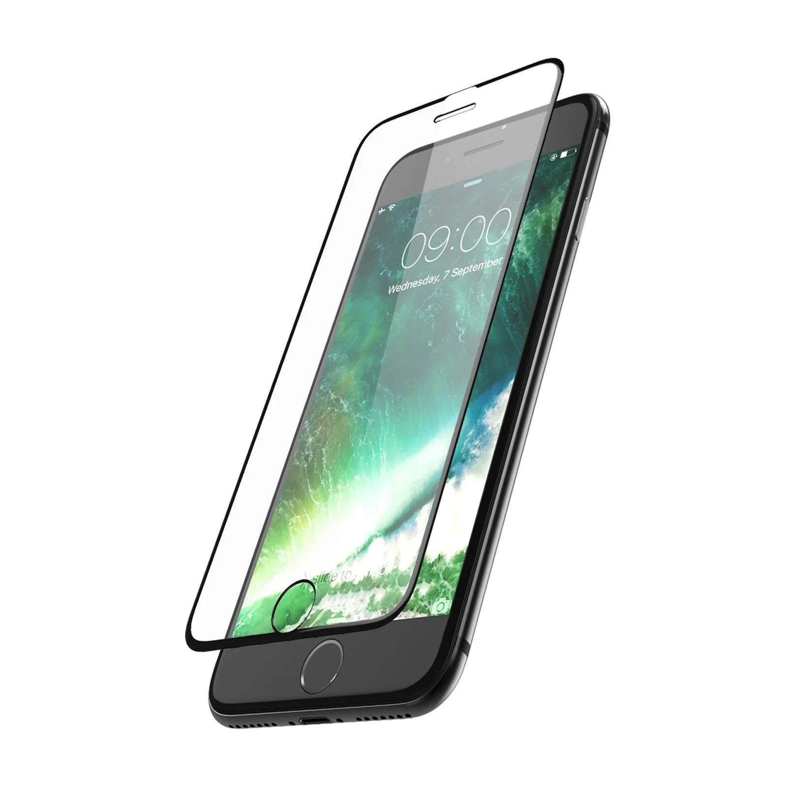 iPhone 7 / 8 3D Tempered Glass Screen Protector with 9H Hardness Rating-Black - Image 3