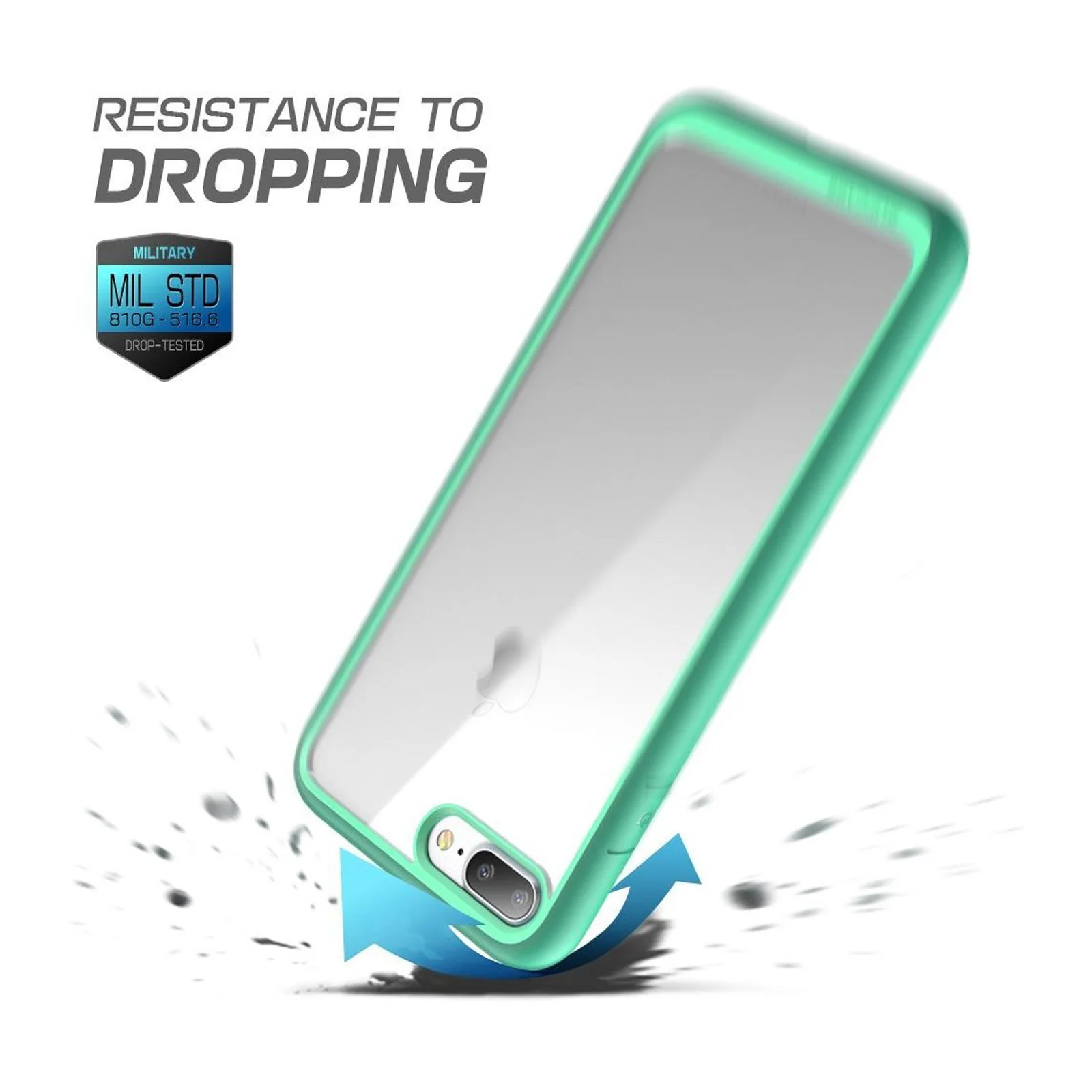 iPhone 8 Plus Unicorn Beetle Style Slim Clear Case-Green - Image 5