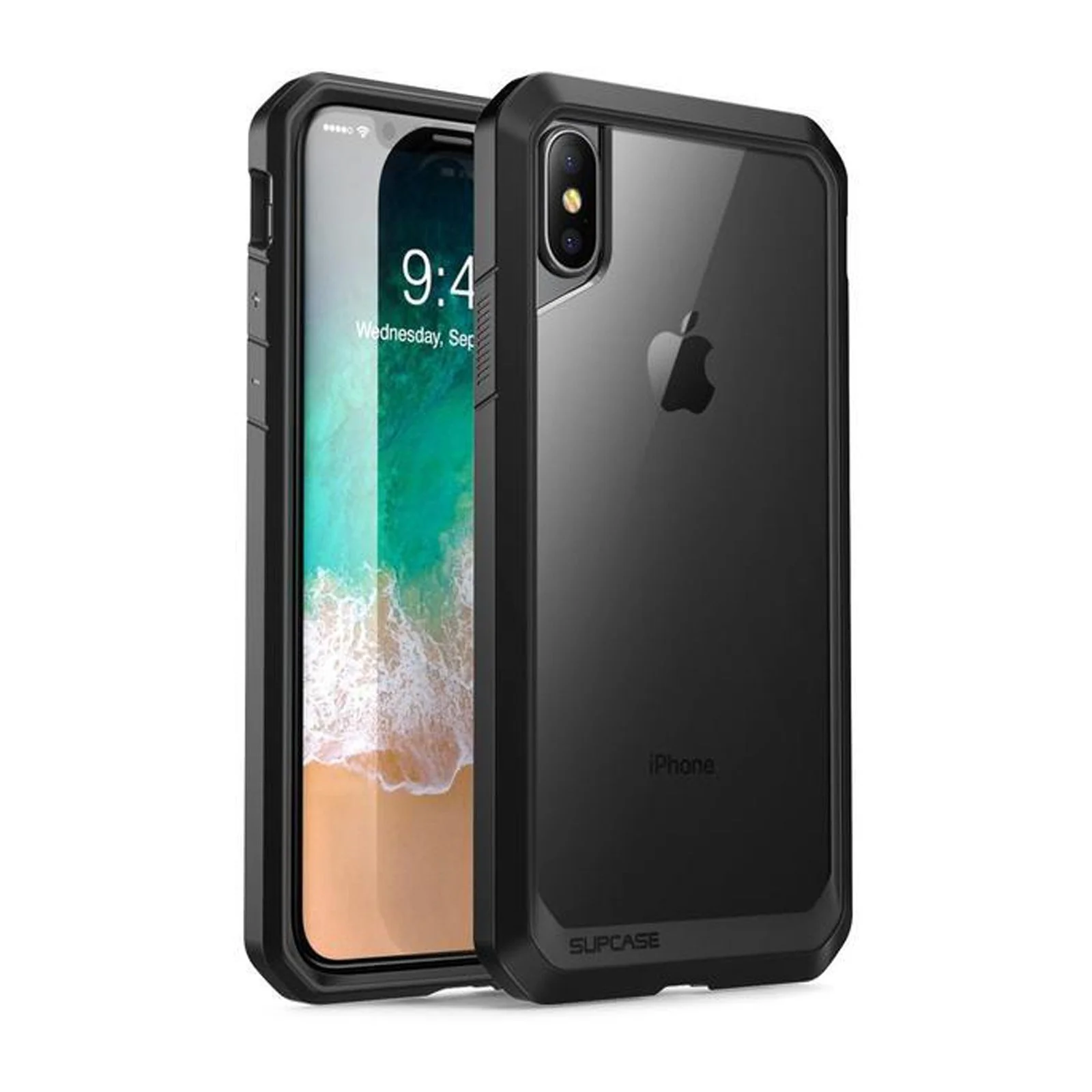 iPhone X / XS Unicorn Beetle Clear Bumper Case-Blue - Image 7