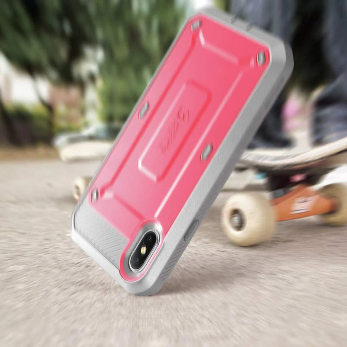 iPhone X / XS Unicorn Beetle Pro Rugged Holster Case-Pink - Image 3