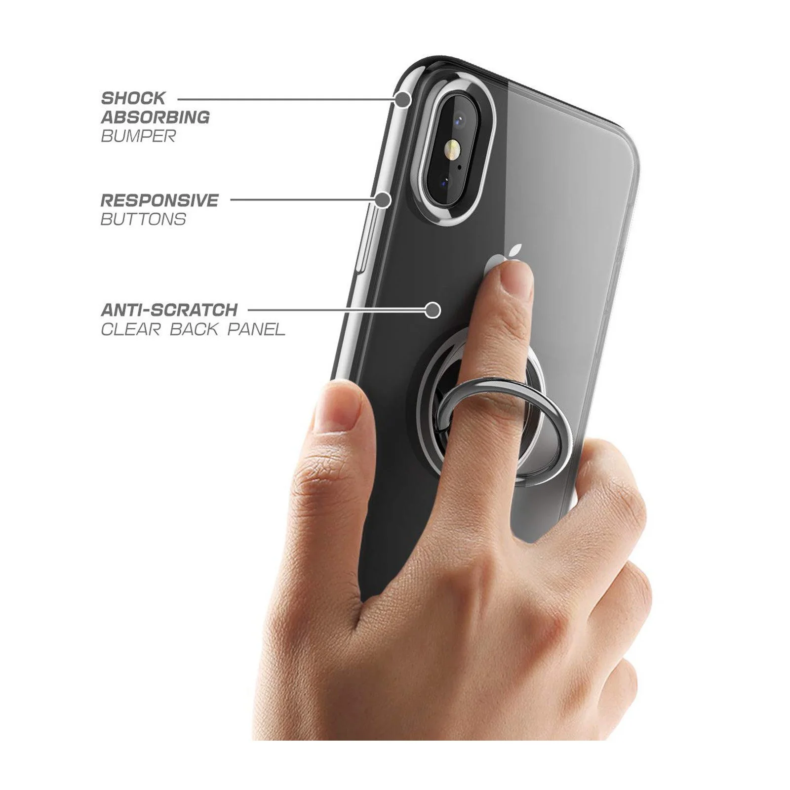 iPhone X / XS Unicorn Beetle Snap Ring Case-Black - Image 6