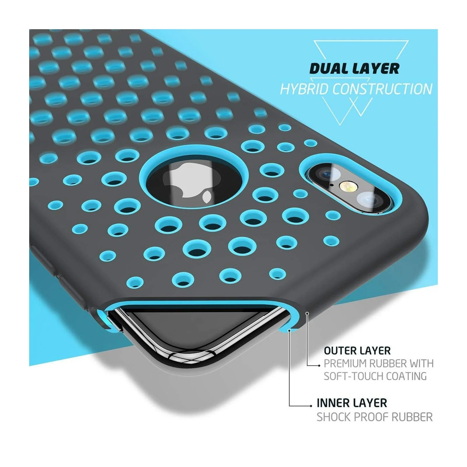 iPhone X / XS Unicorn Beetle Sport Athletic Case-Blue - Image 3