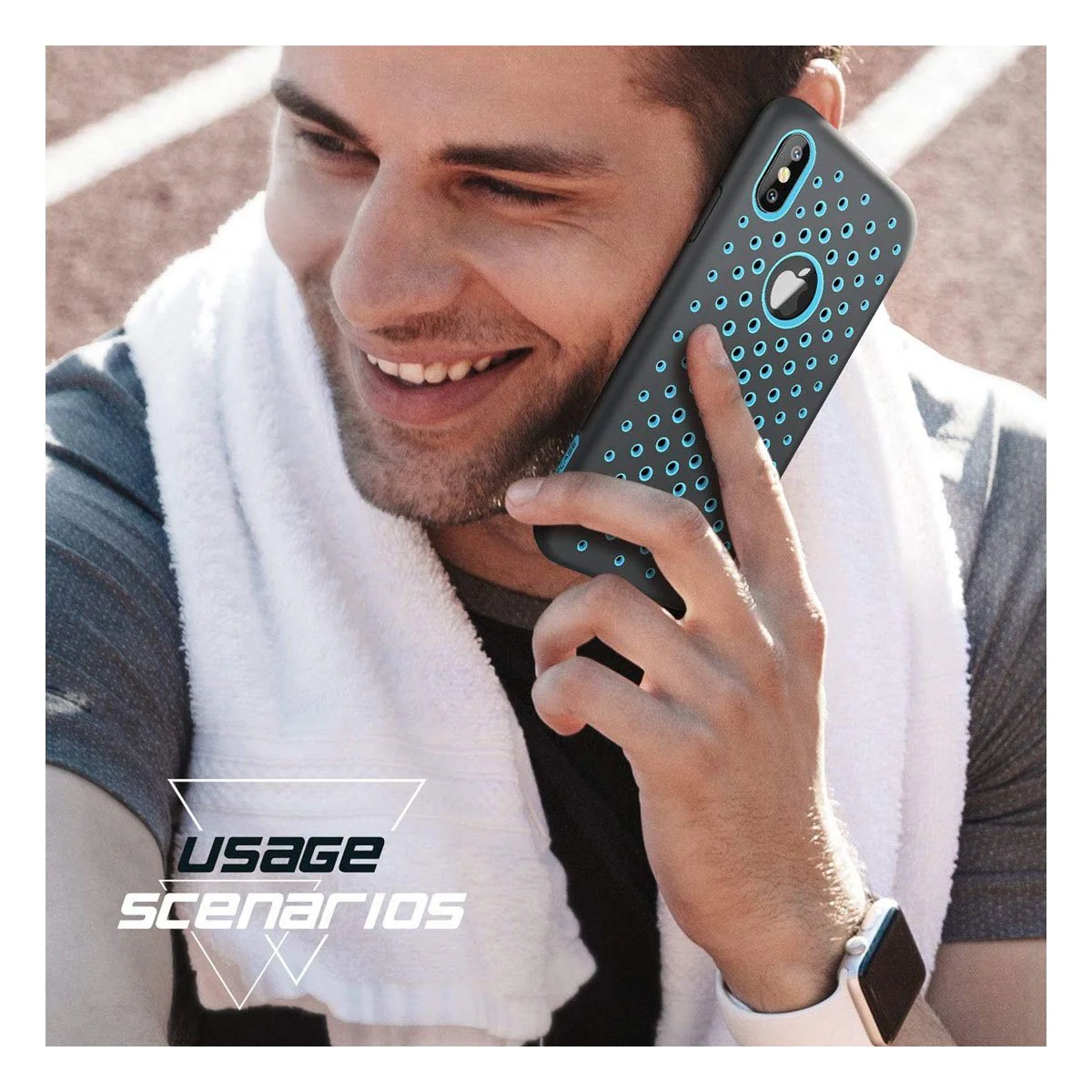 iPhone X / XS Unicorn Beetle Sport Athletic Case-Blue - Image 4