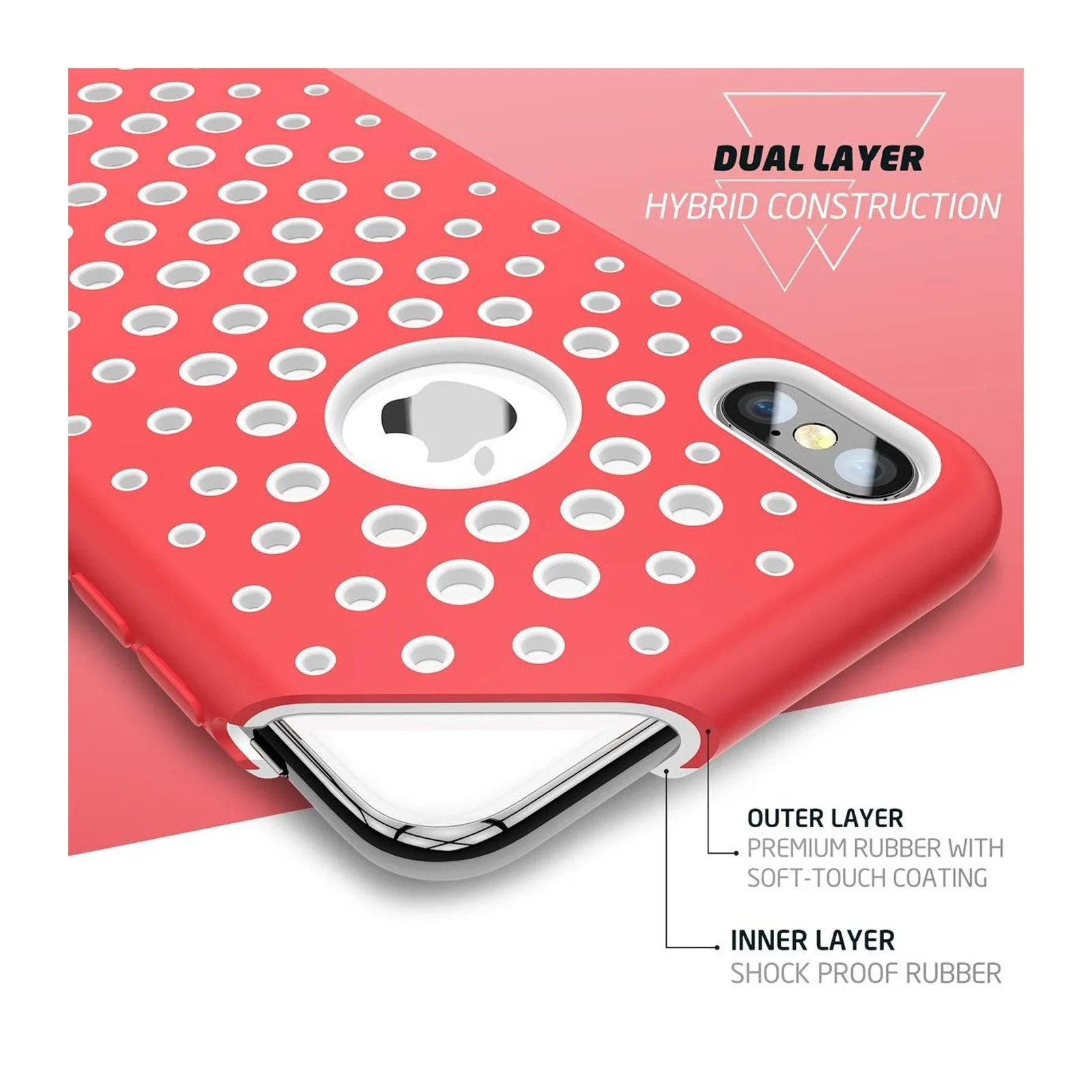 iPhone X / XS Unicorn Beetle Sport Athletic Case-Red - Image 3