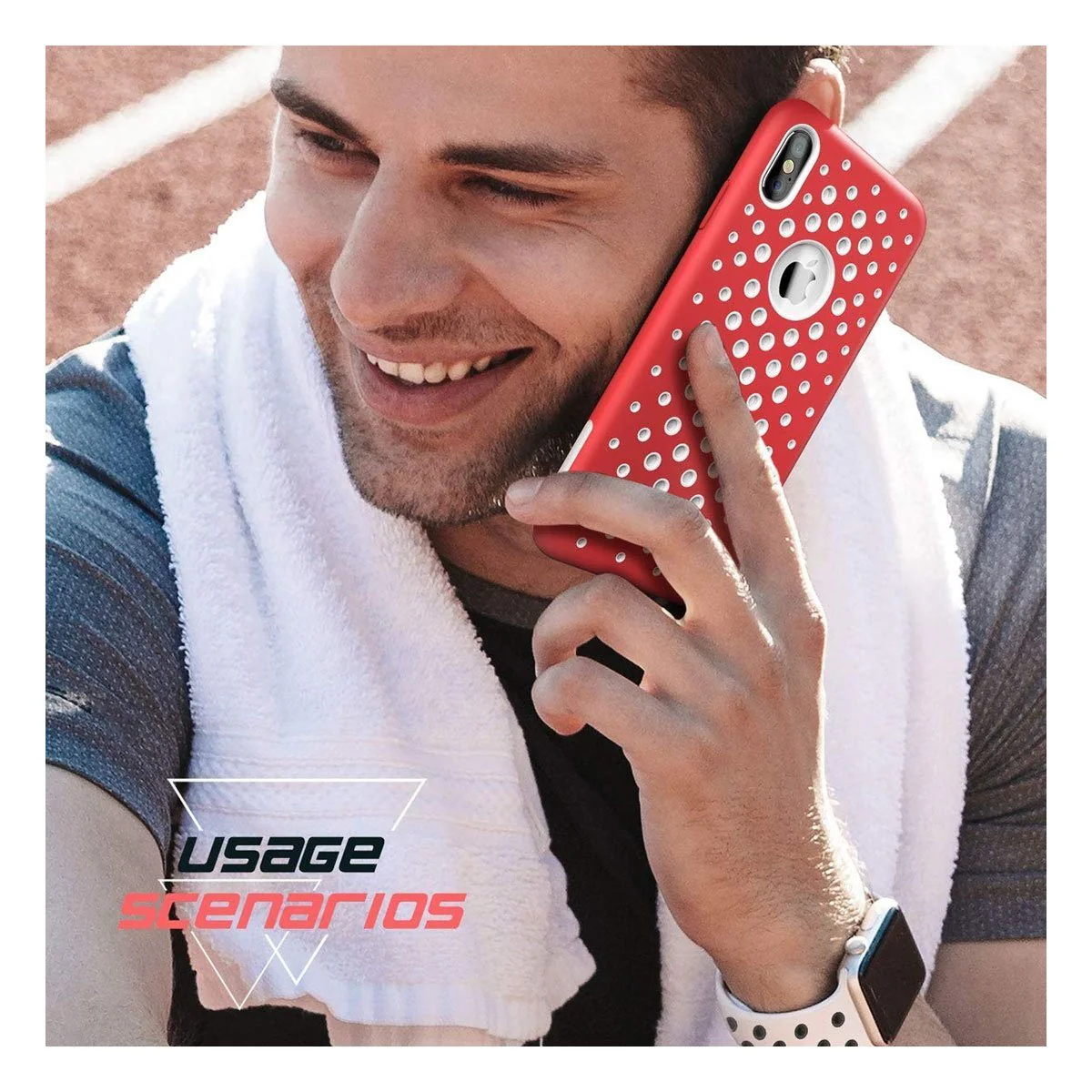 iPhone X / XS Unicorn Beetle Sport Athletic Case-Red - Image 4