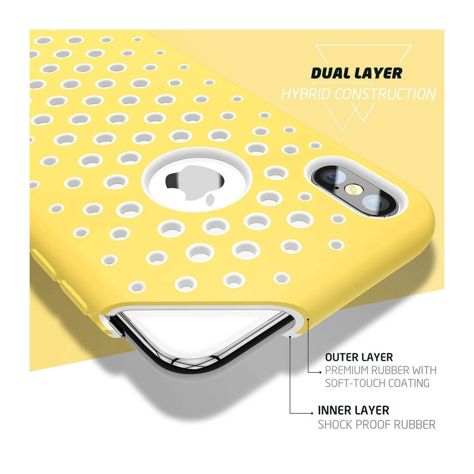 iPhone X / XS Unicorn Beetle Sport Athletic Case-Yellow - Image 3