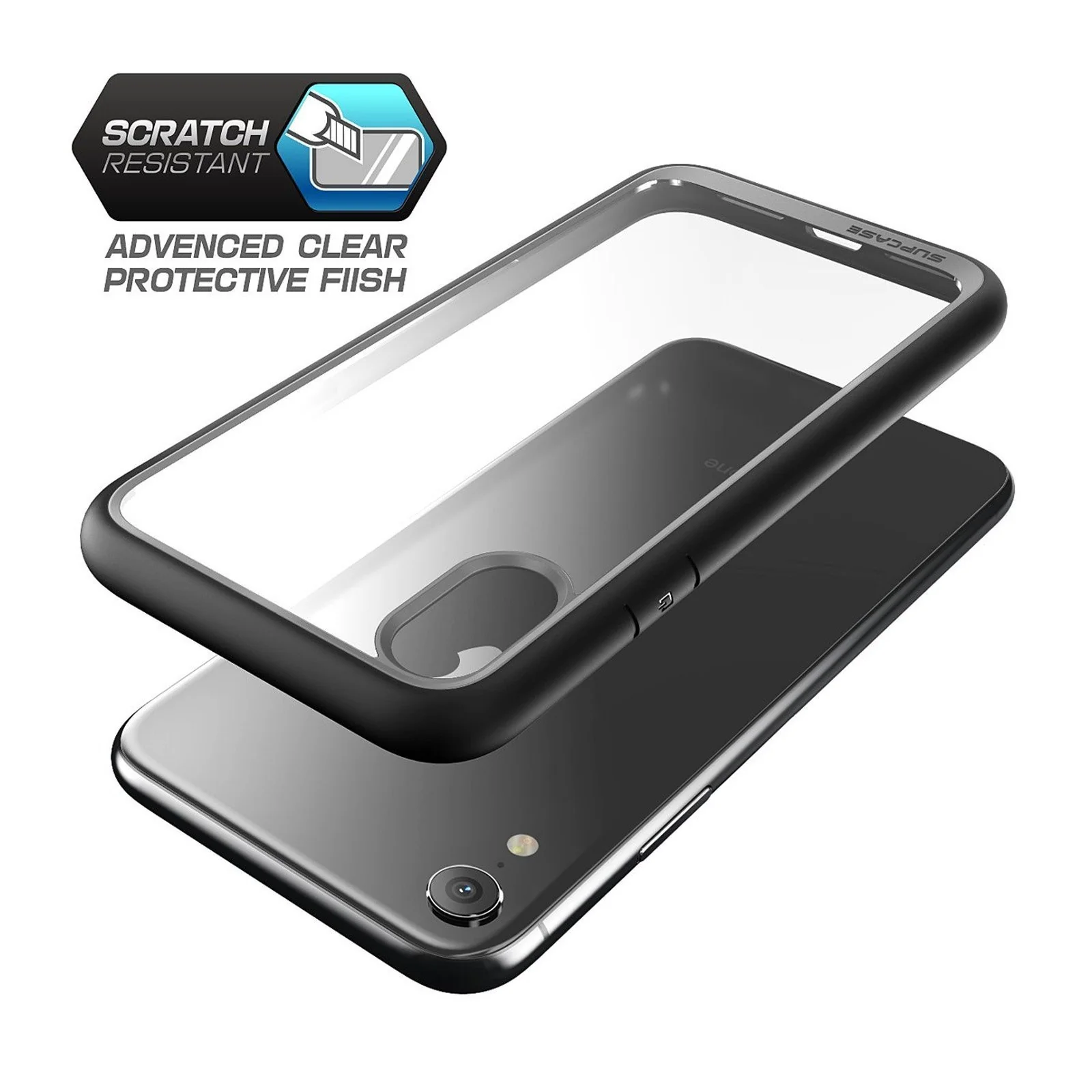 iPhone XR Unicorn Beetle Style Slim Clear Case-Black - Image 3