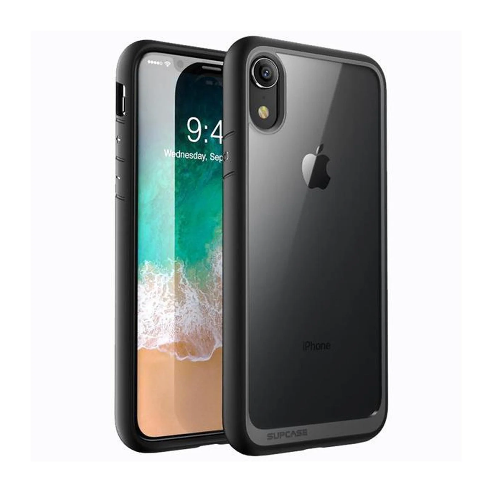 iPhone XR Unicorn Beetle Style Slim Clear Case-Black - Image 7