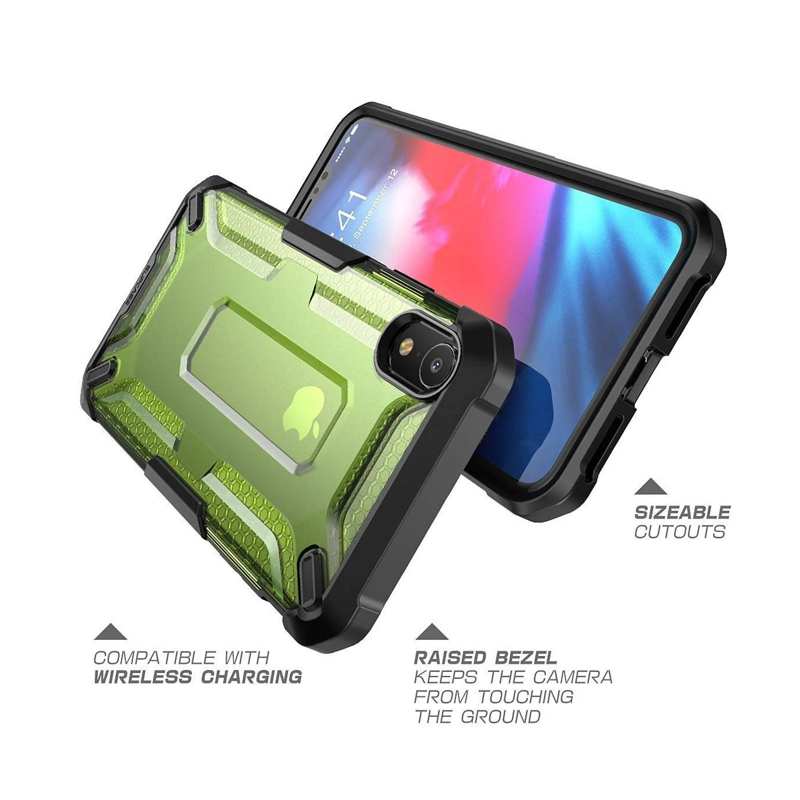 iPhone XR Unicorn Beetle Hybrid Bumper Case-Green - Image 7
