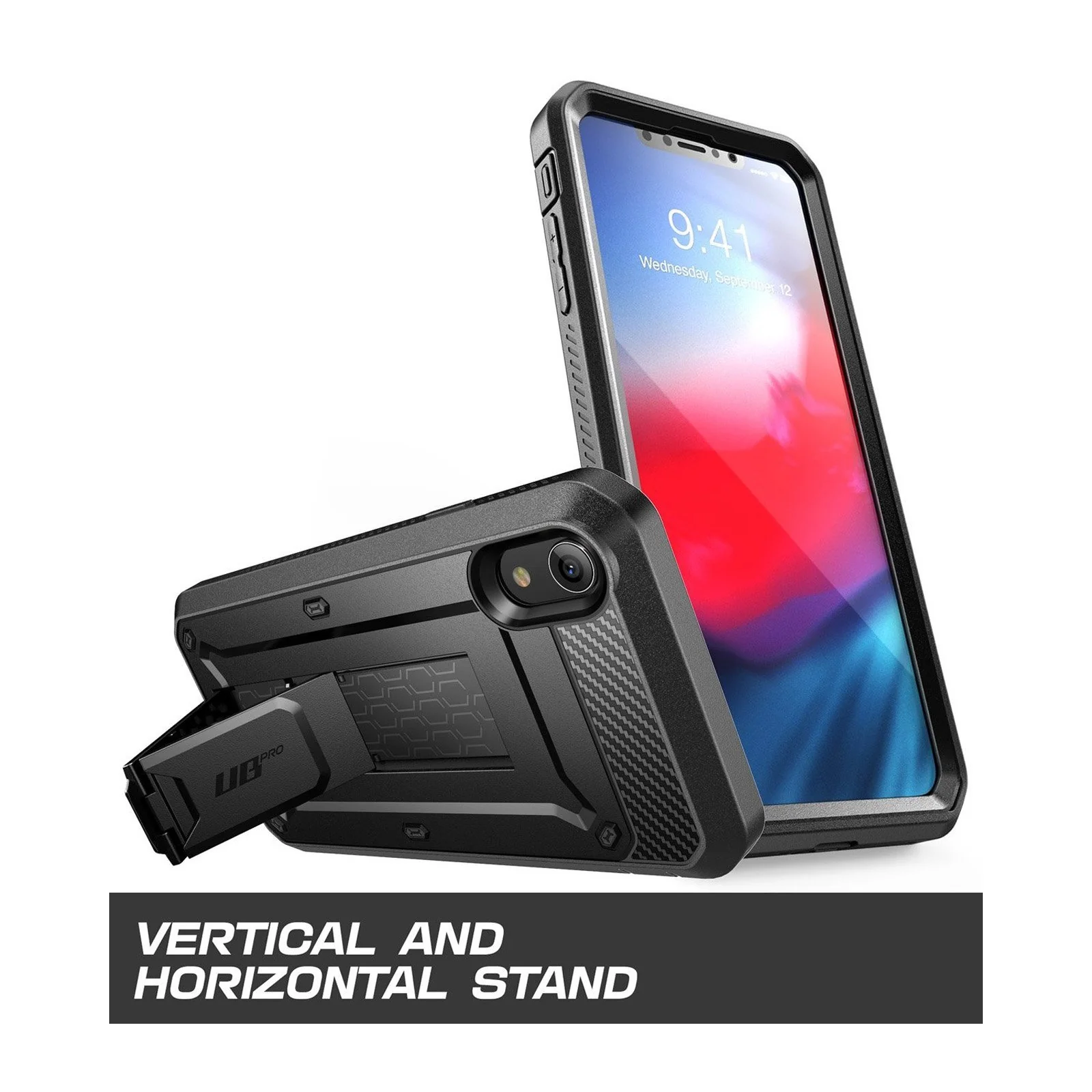 iPhone XR Unicorn Beetle Pro Full-Body Holster Case-Black - Image 3
