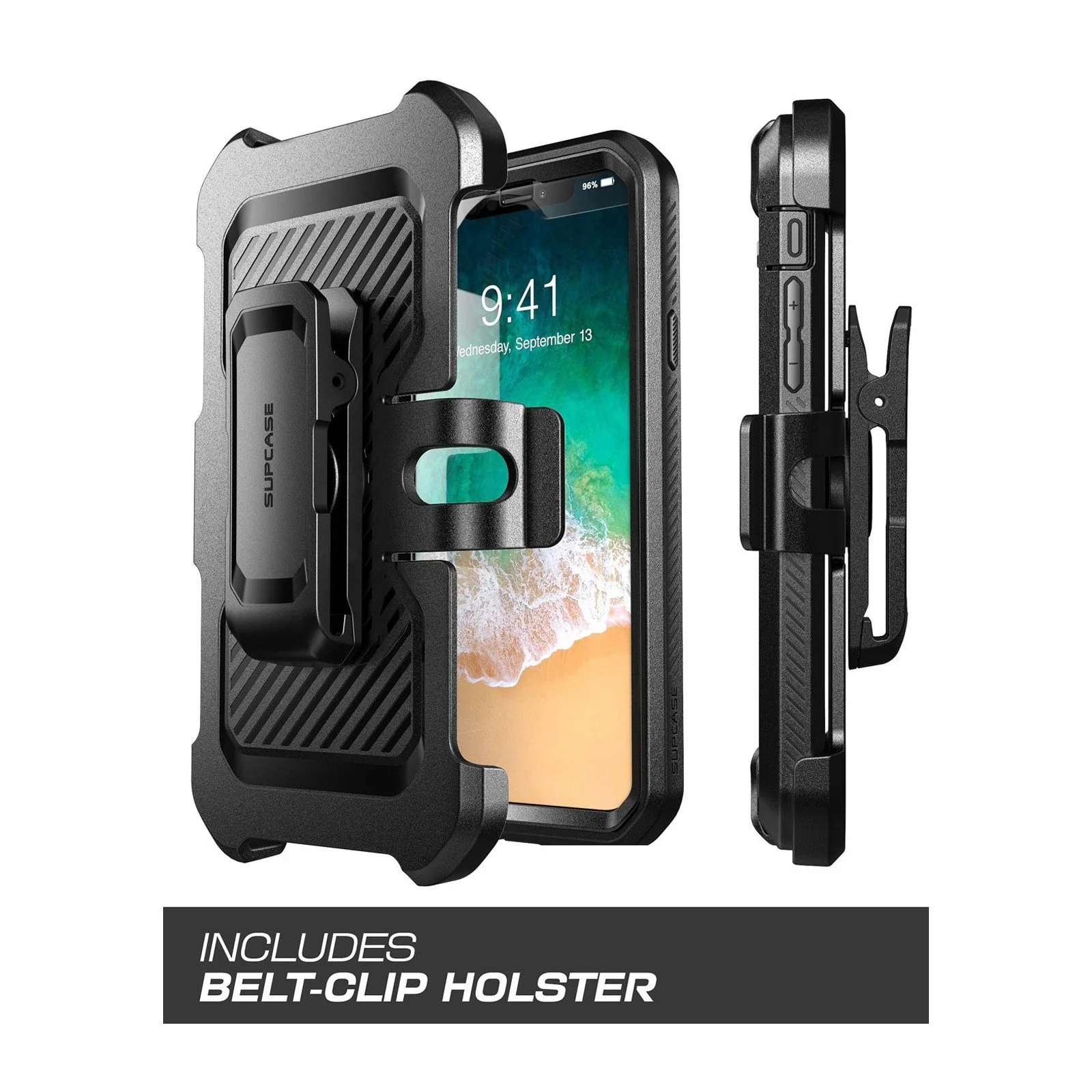 iPhone XR Unicorn Beetle Pro Full-Body Holster Case-Black - Image 4