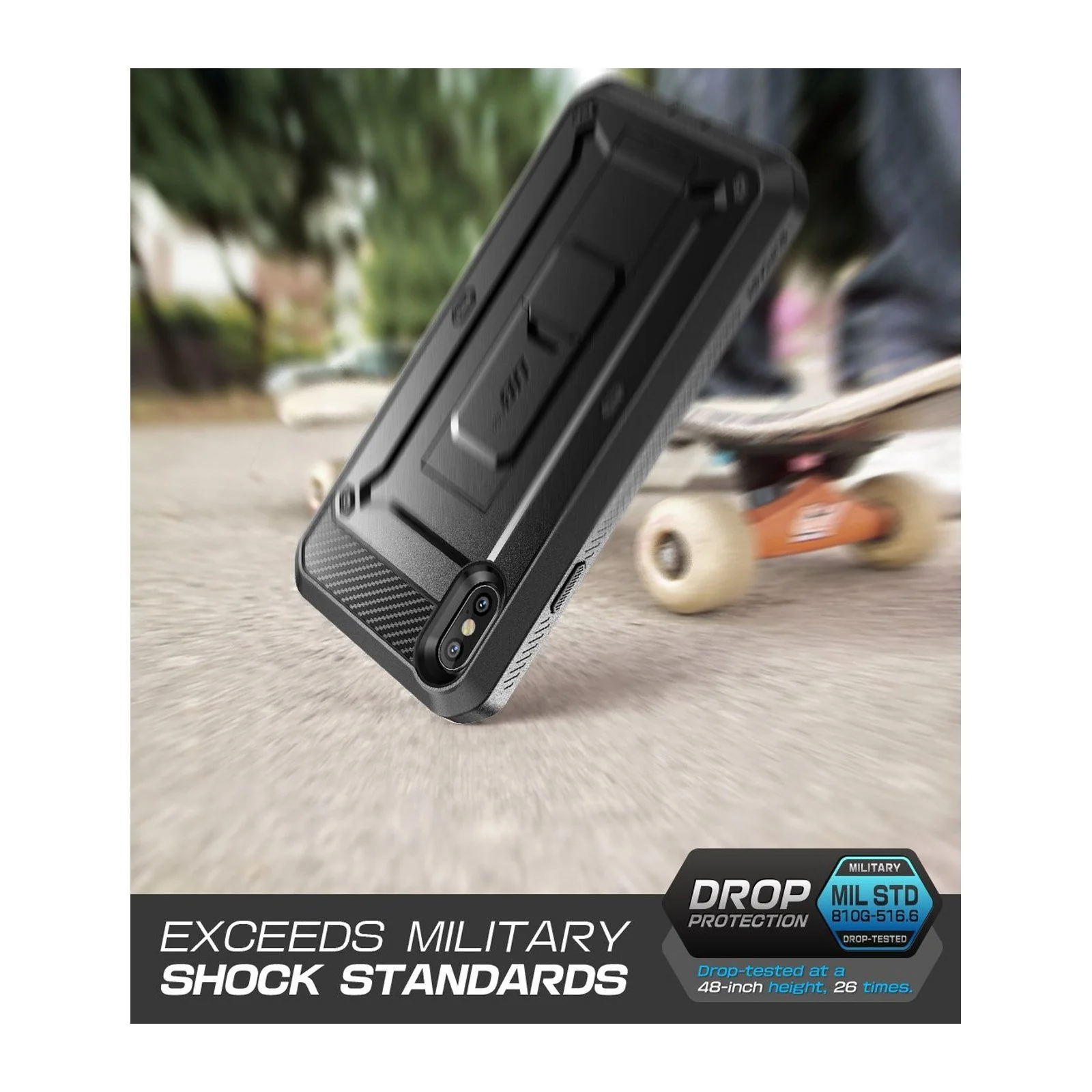 iPhone XS Max Unicorn Beetle Pro Full-Body Holster Case-Black - Image 4