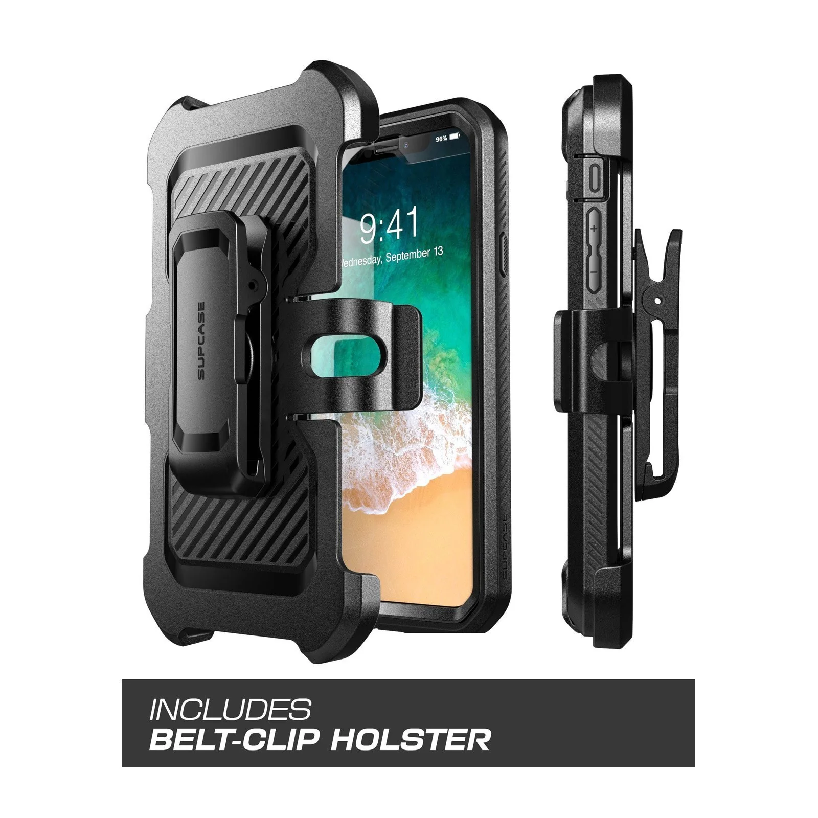 iPhone XS Max Unicorn Beetle Pro Full-Body Holster Case-Black - Image 6