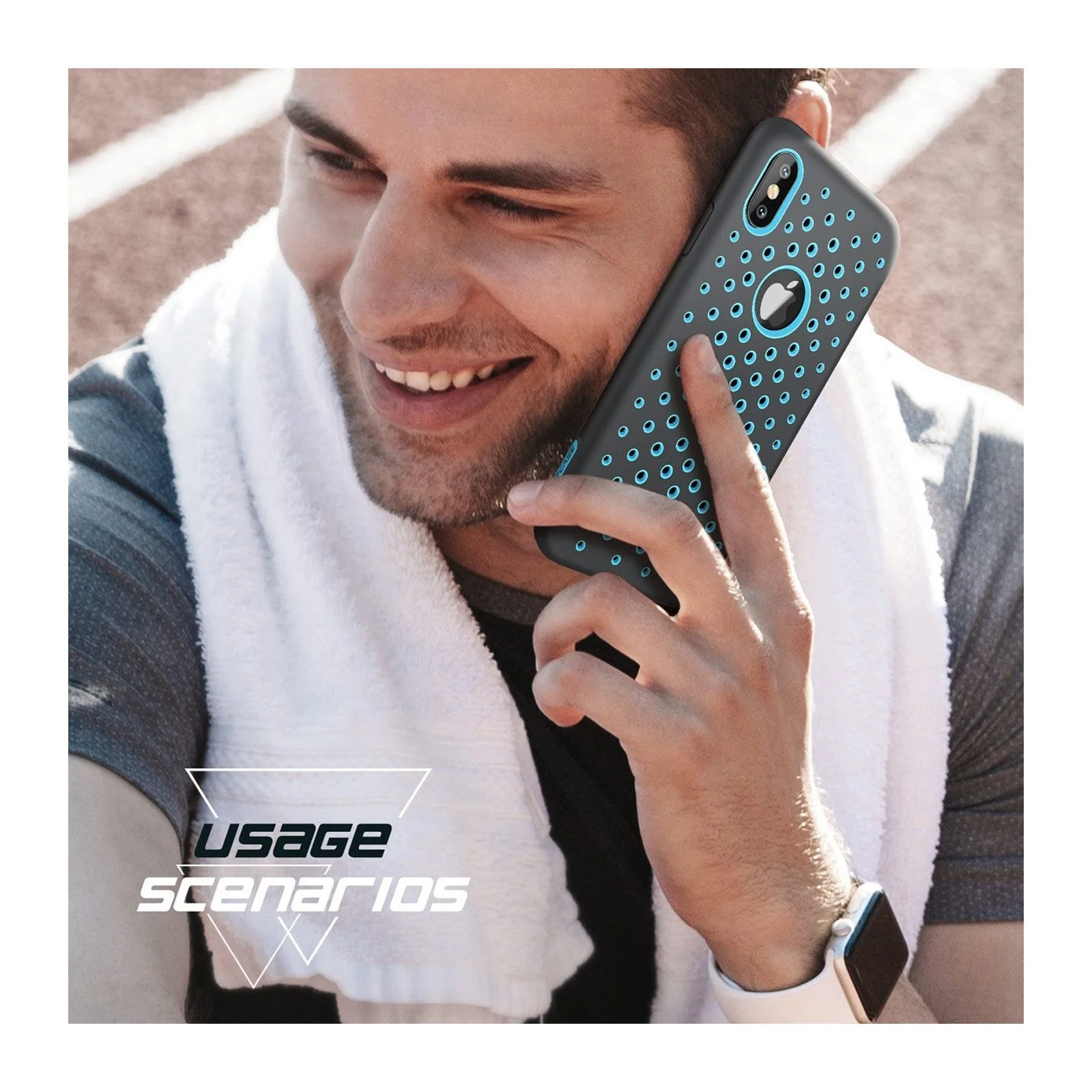 iPhone XS Max Unicorn Beetle Sport Athletic Case-Blue - Image 3