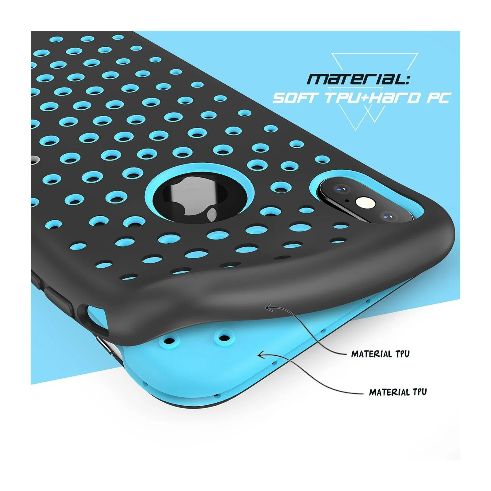 iPhone XS Max Unicorn Beetle Sport Athletic Case-Blue - Image 5