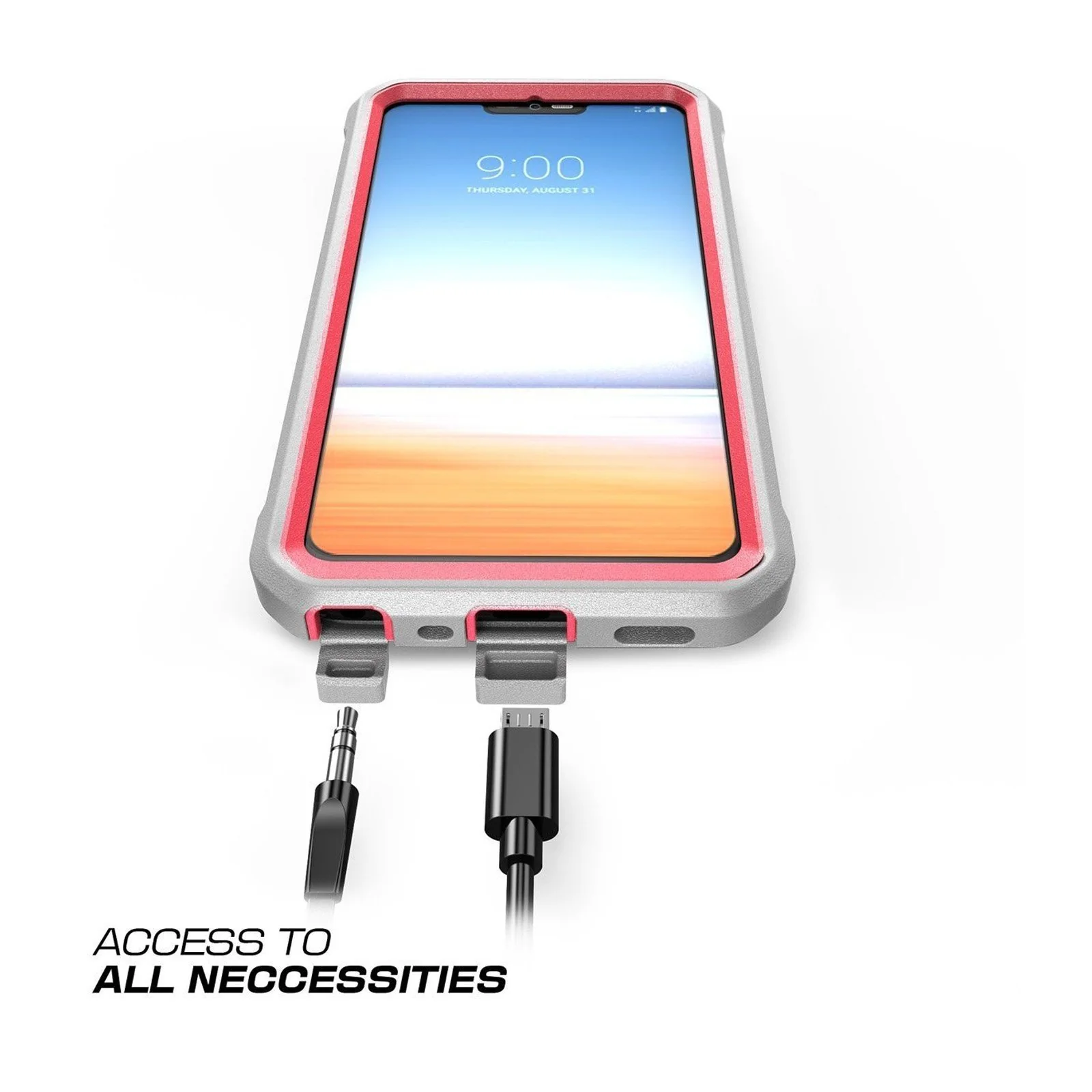 LG G7 ThinQ Unicorn Beetle Pro Rugged Holster Case-Pink - Image 7