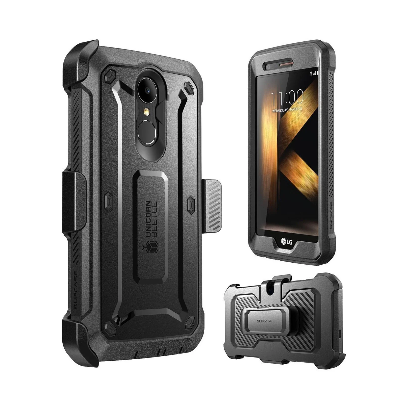 LG K20 Plus Unicorn Beetle Pro Full Body Rugged Case-Black - Image 3