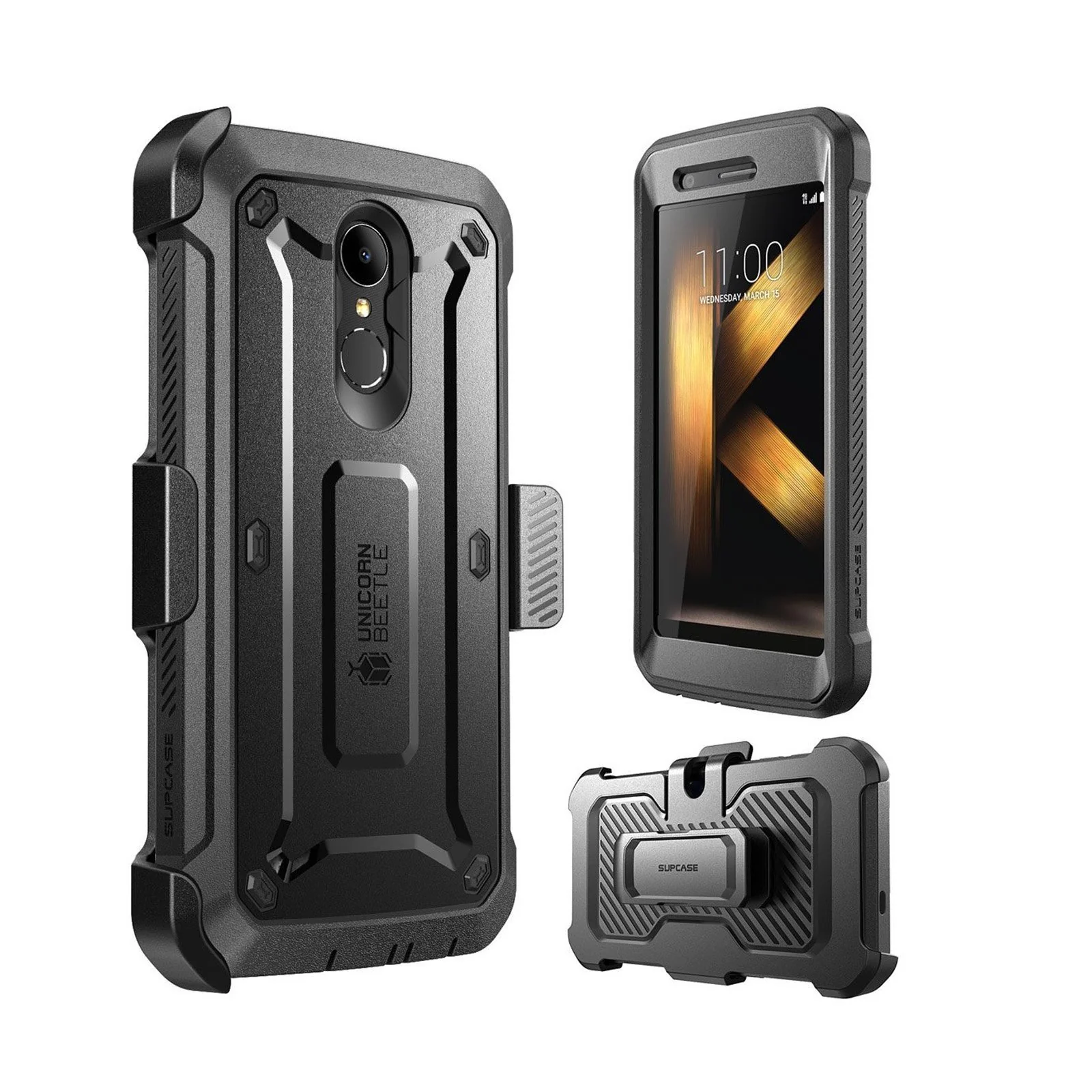 LG K30 Unicorn Beetle Pro Rugged Holster Case-Black - Image 3