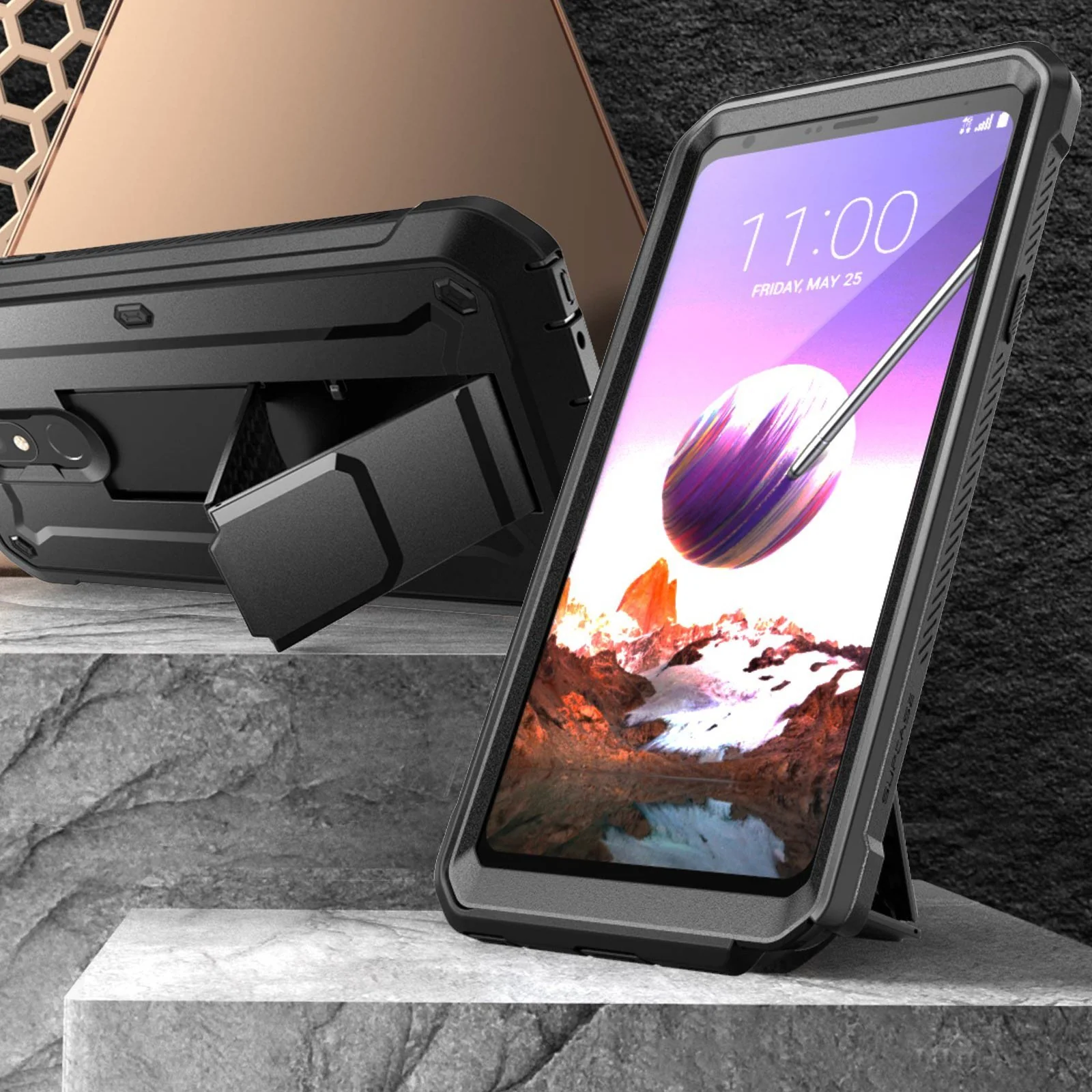 LG Stylo 5 Unicorn Beetle Pro Rugged Holster Case-Black - Image 3