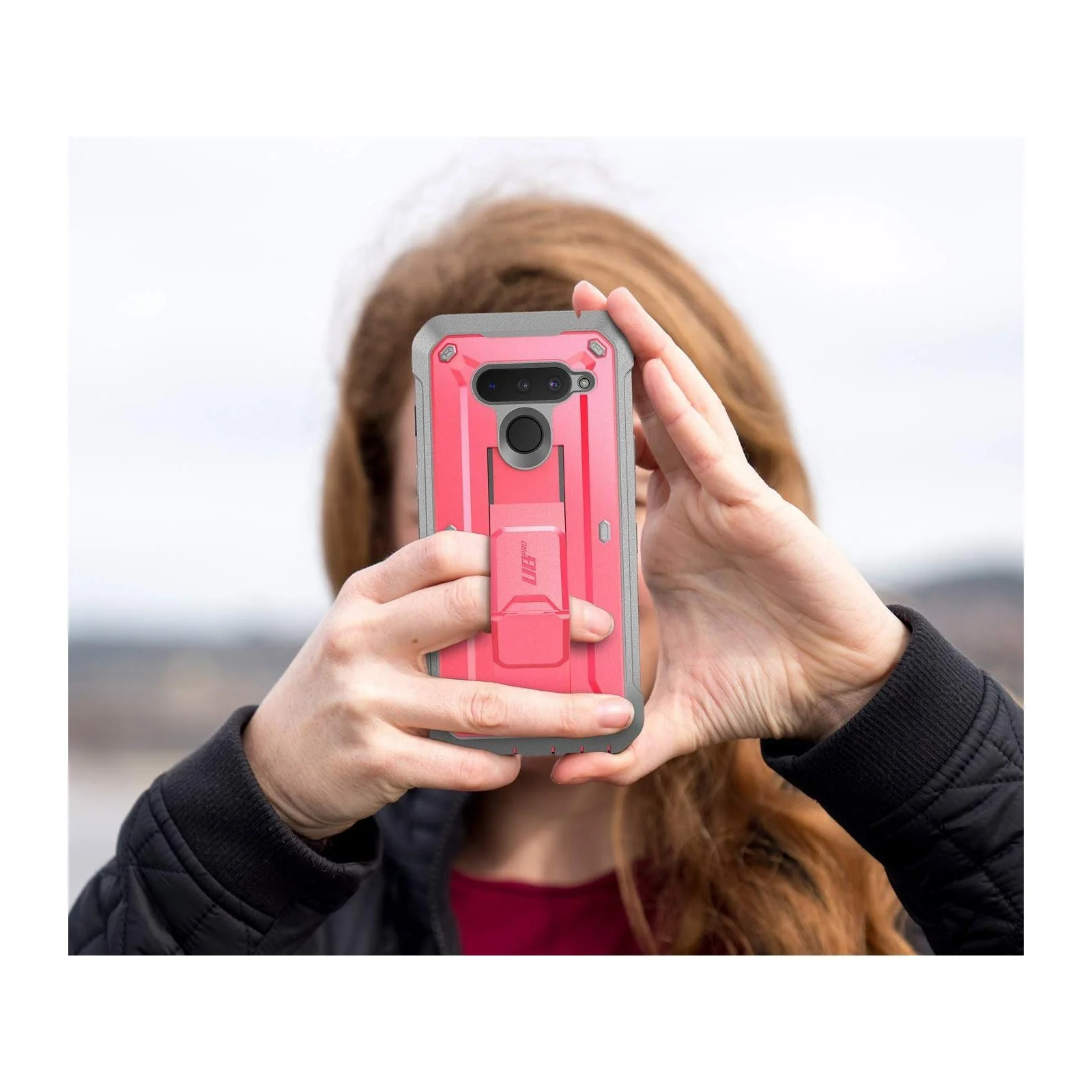 LG V50 ThinQ Unicorn Beetle Pro Full-Body Holster Case-Pink - Image 8