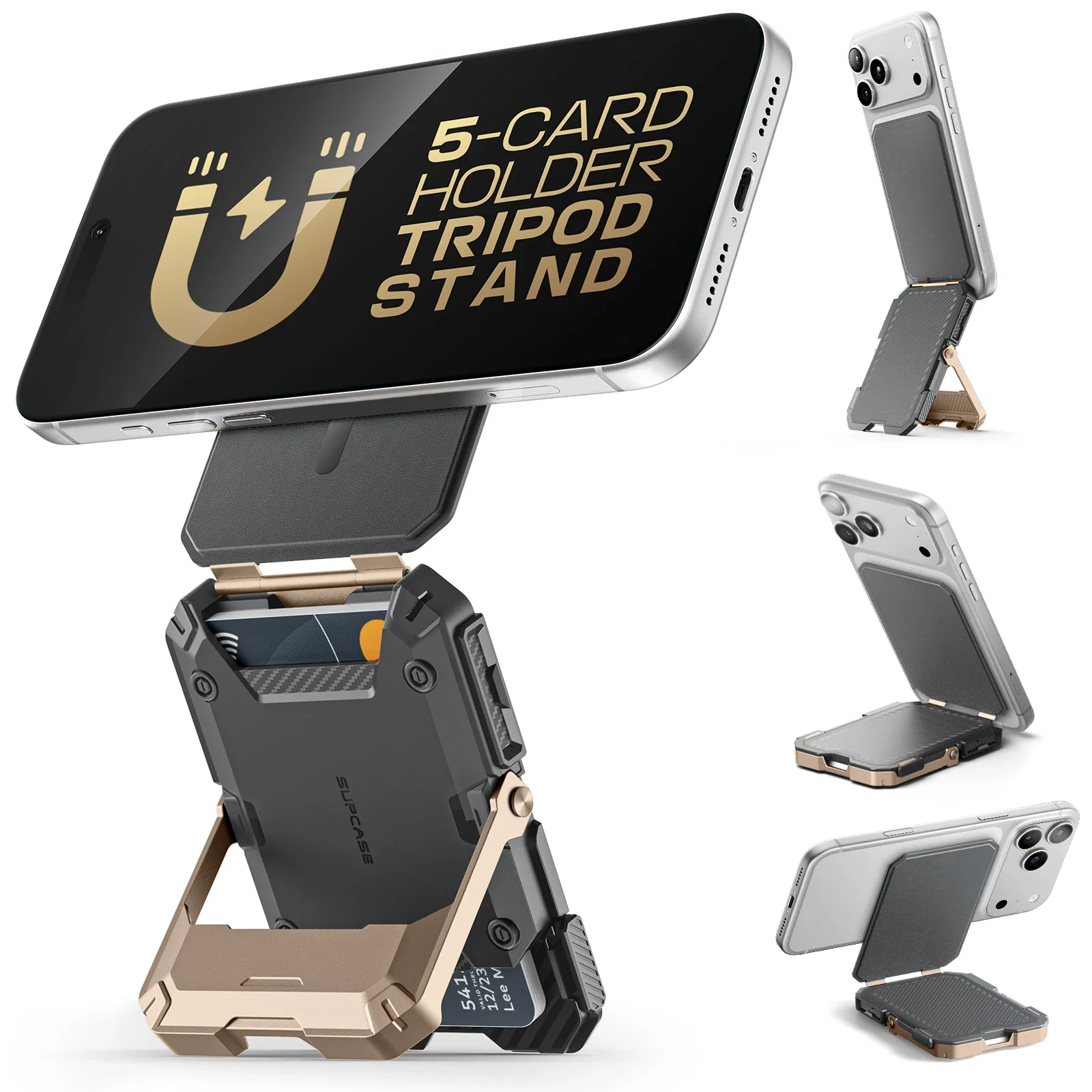 MagFlip Magnetic Wallet with Stand-Gold - Image 3