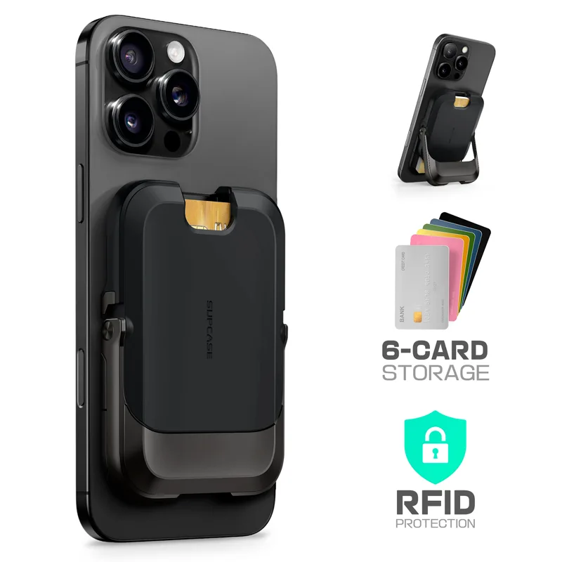 UB Mag Vault Magnetic Wallet with Stand - Carbon Black - Image 5