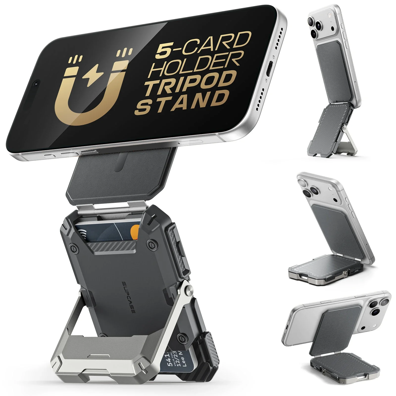 MagFlip Magnetic Wallet with Stand-Silver - Image 3