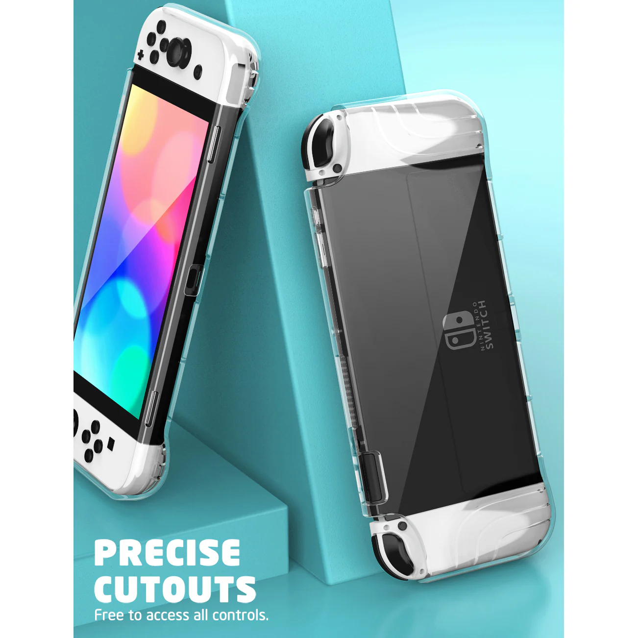 Nintendo Switch OLED Unicorn Beetle CLEAR Grip Case-Clear - Image 3