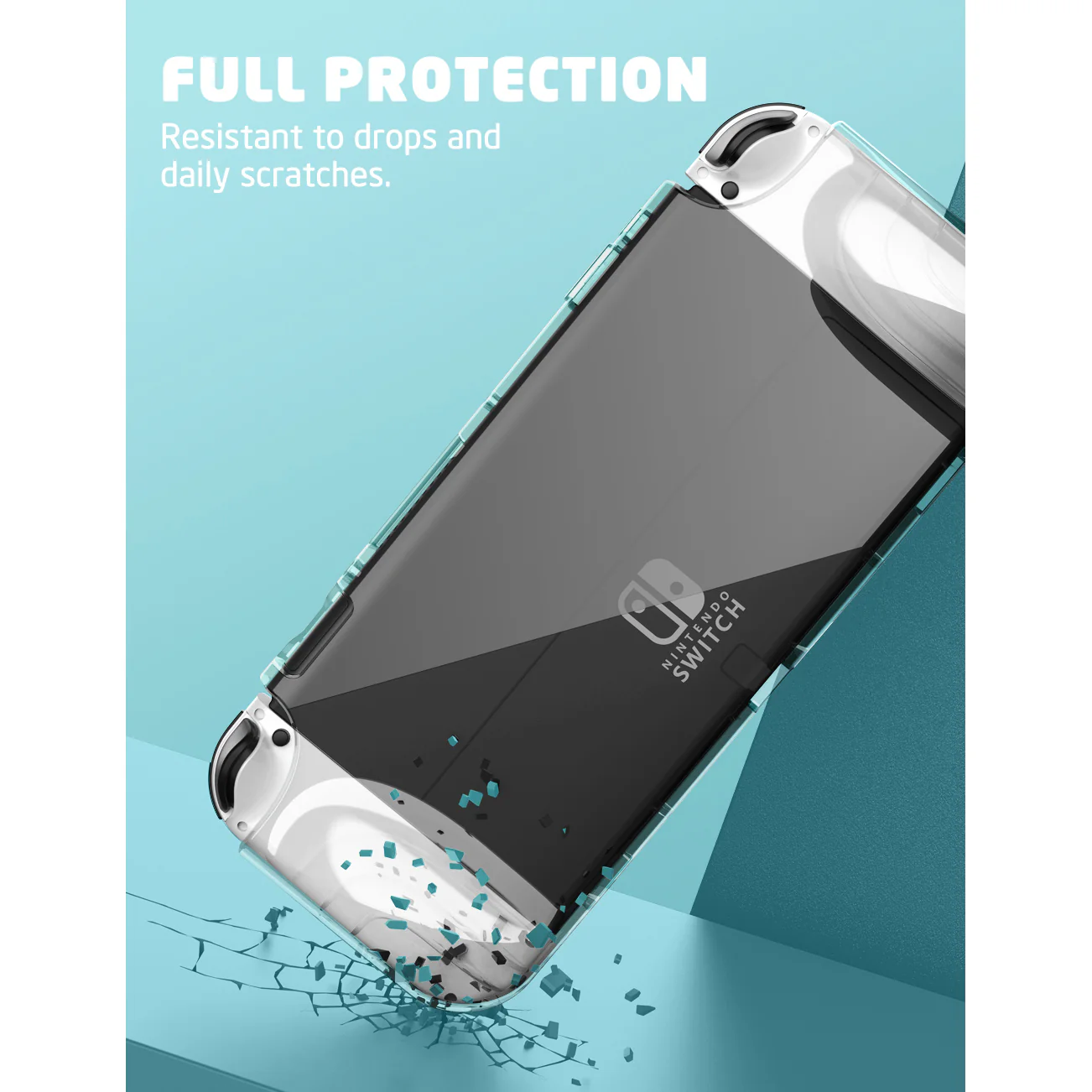 Nintendo Switch OLED Unicorn Beetle CLEAR Grip Case-Clear - Image 5