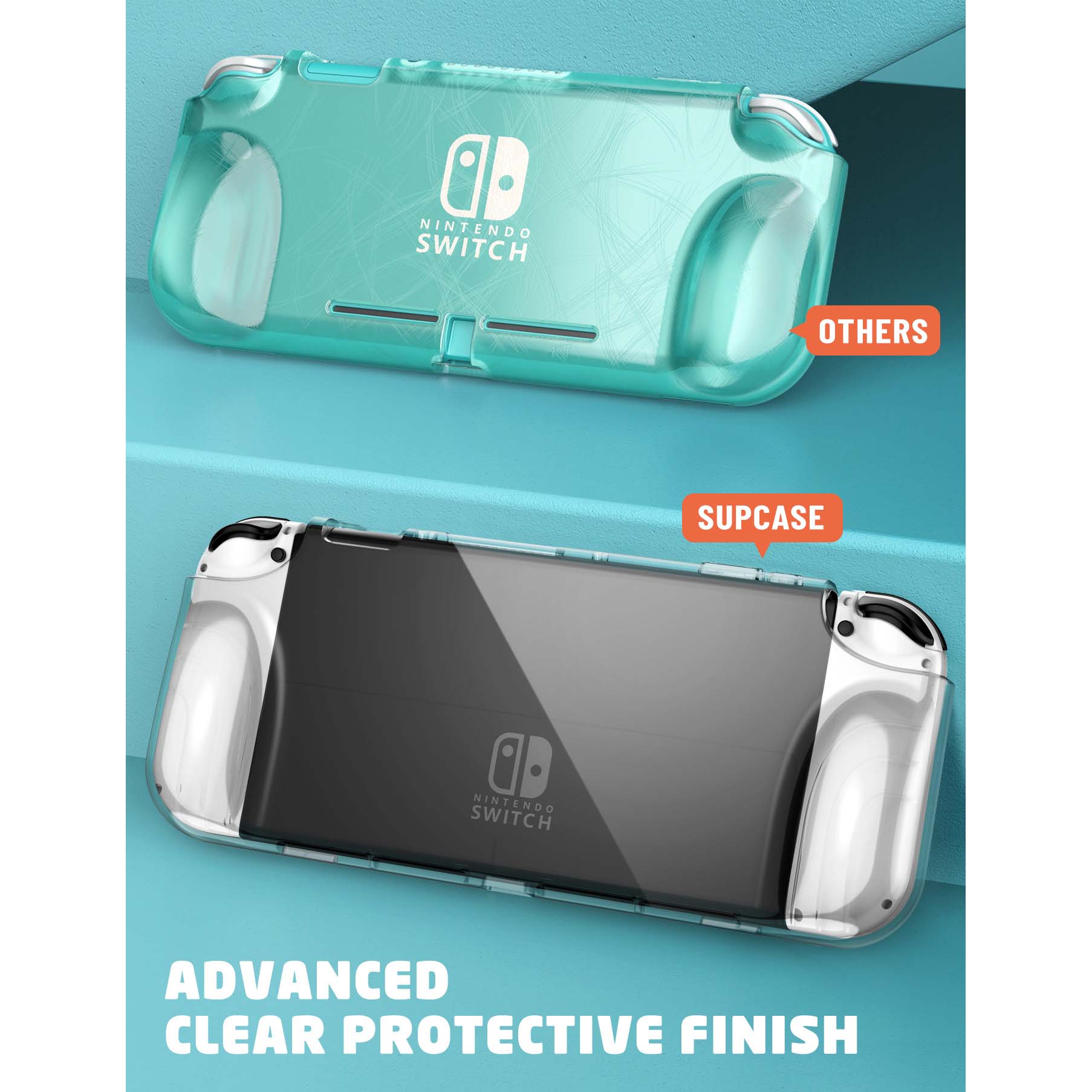 Nintendo Switch OLED Unicorn Beetle CLEAR Grip Case-Clear - Image 7