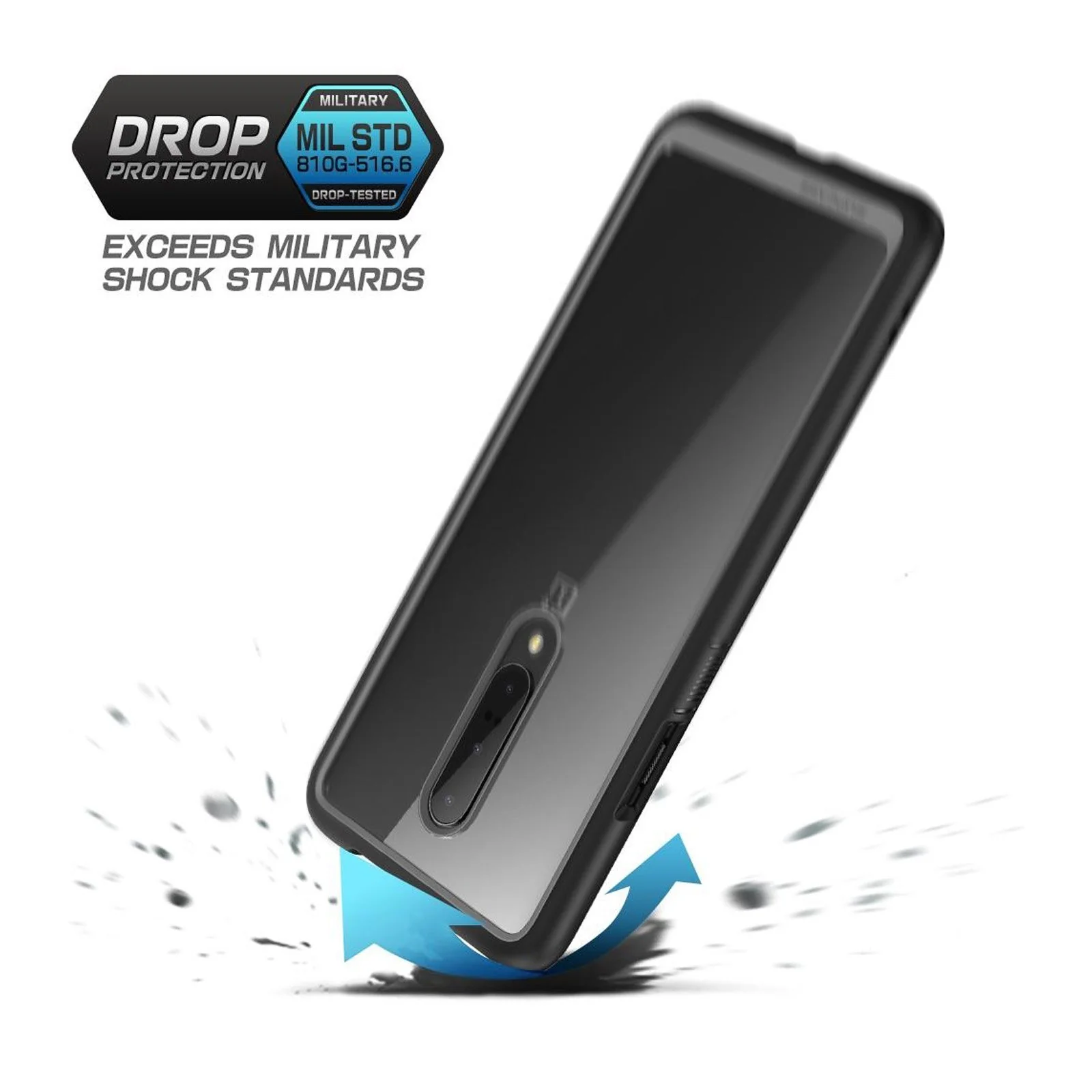 OnePlus 7 Pro Unicorn Beetle Style Slim Clear Case-Black - Image 4