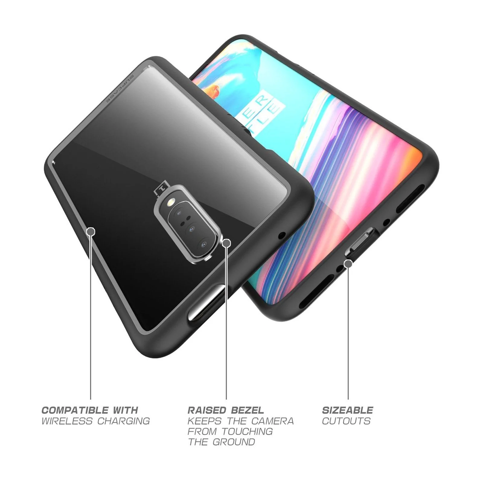 OnePlus 7 Pro Unicorn Beetle Style Slim Clear Case-Black - Image 7