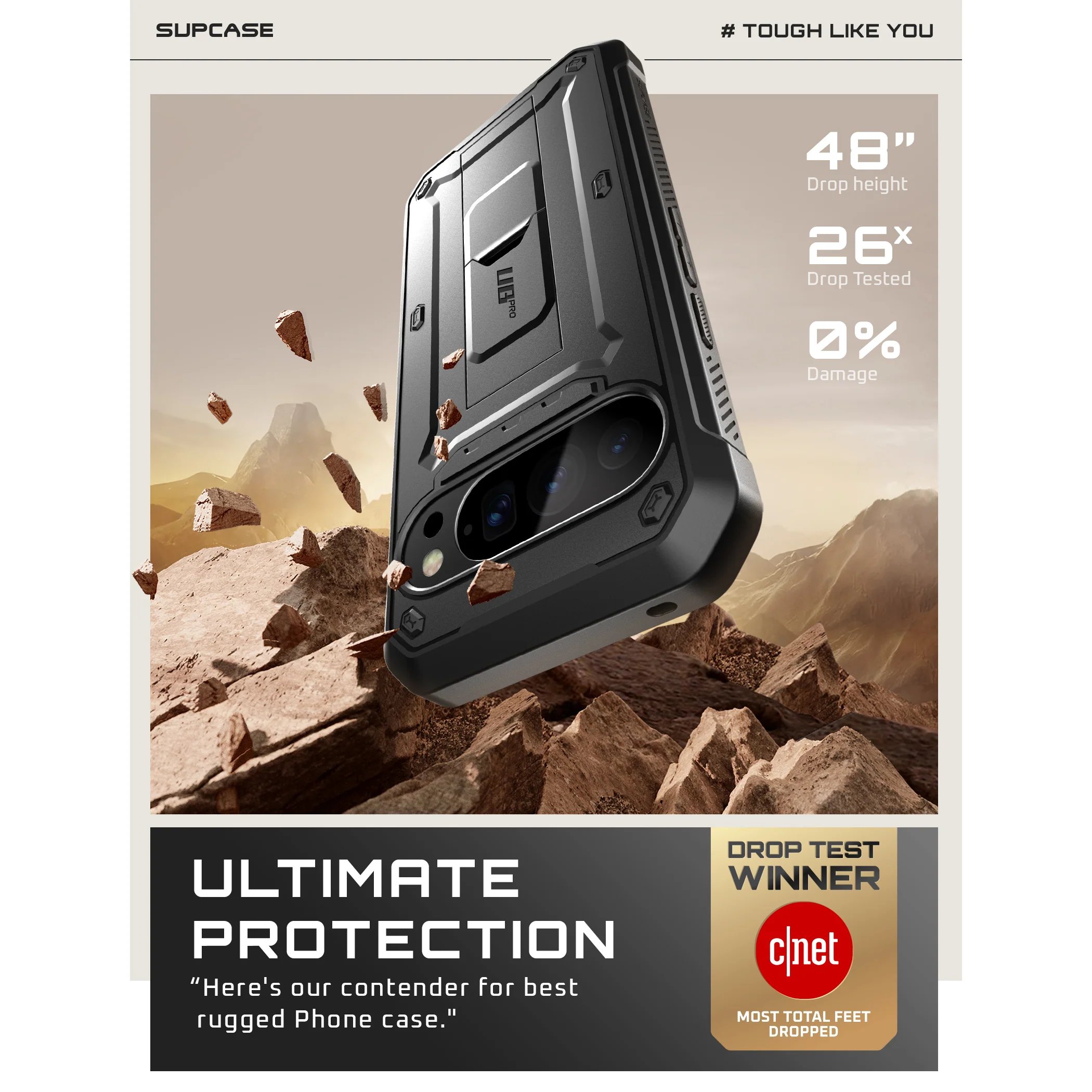 Google Pixel 10 Pro XL Unicorn Beetle PRO Rugged Phone Case-Black - Image 6