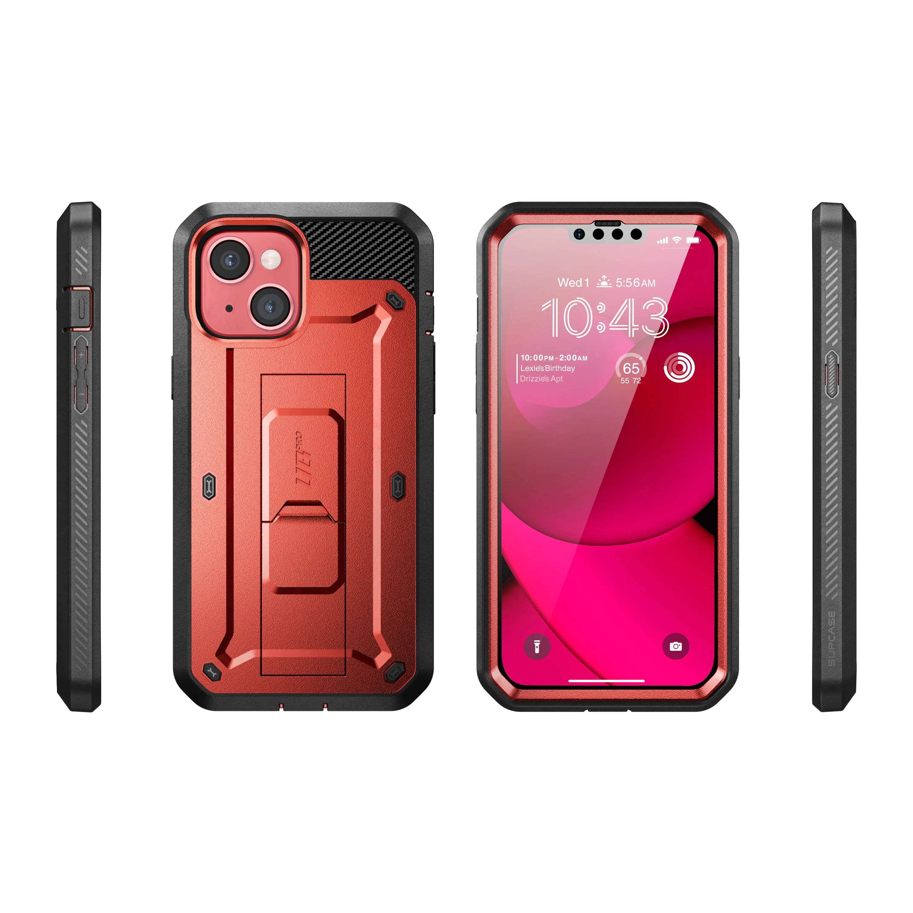 iPhone 14 6.1 inch Unicorn Beetle PRO Rugged Case-Metallic Red - Image 10