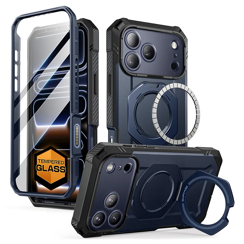 UB GRIP PRO Series iPhone 17 Pro MagSafe Phone Case with HD Tempered Glass - Azure - Image 4