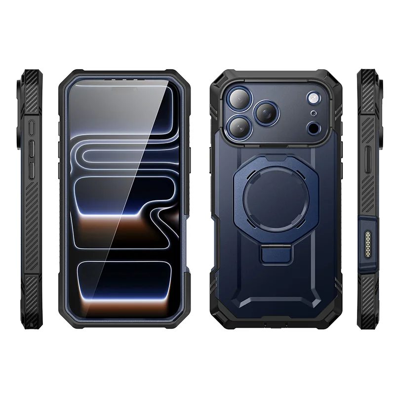 UB GRIP PRO Series iPhone 17 Pro MagSafe Phone Case with HD Tempered Glass - Azure - Image 5