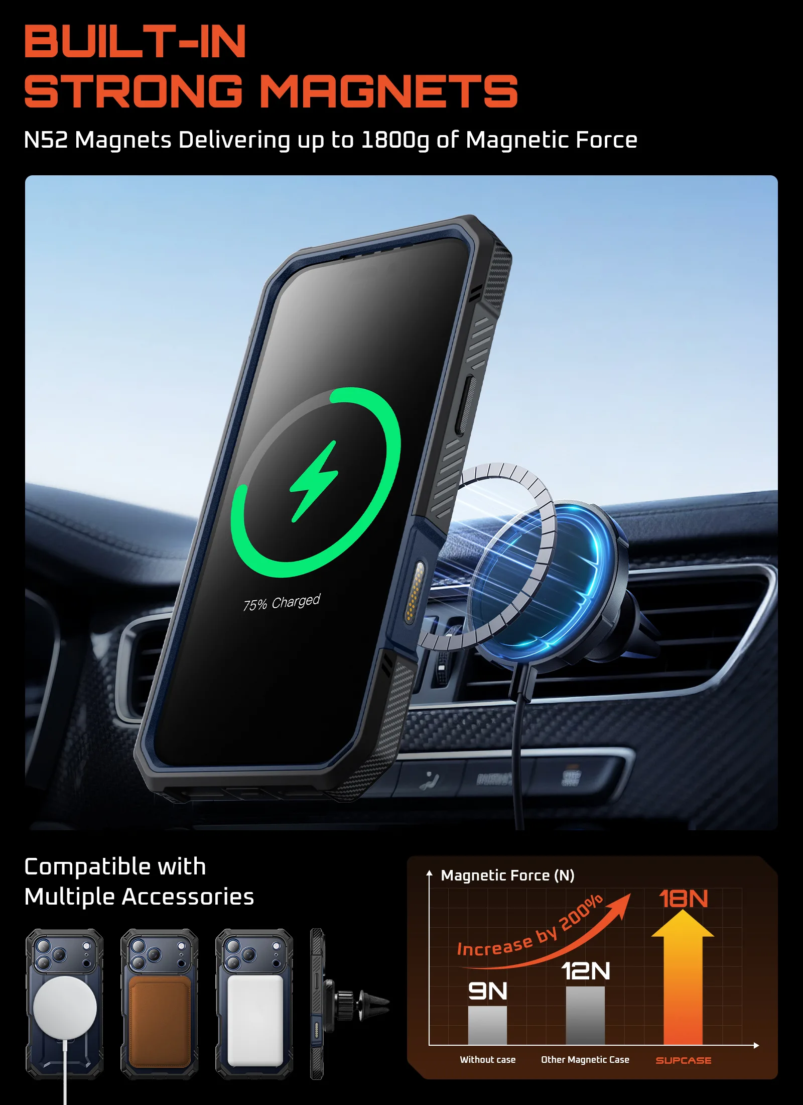 UB GRIP PRO Series iPhone 17 Pro Max MagSafe Phone Case with HD Tempered Glass - Azure - Image 12