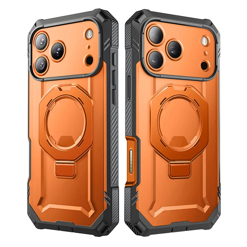 UB GRIP PRO Series iPhone 17 Pro Max MagSafe Phone Case with HD Tempered Glass - Coral - Image 3