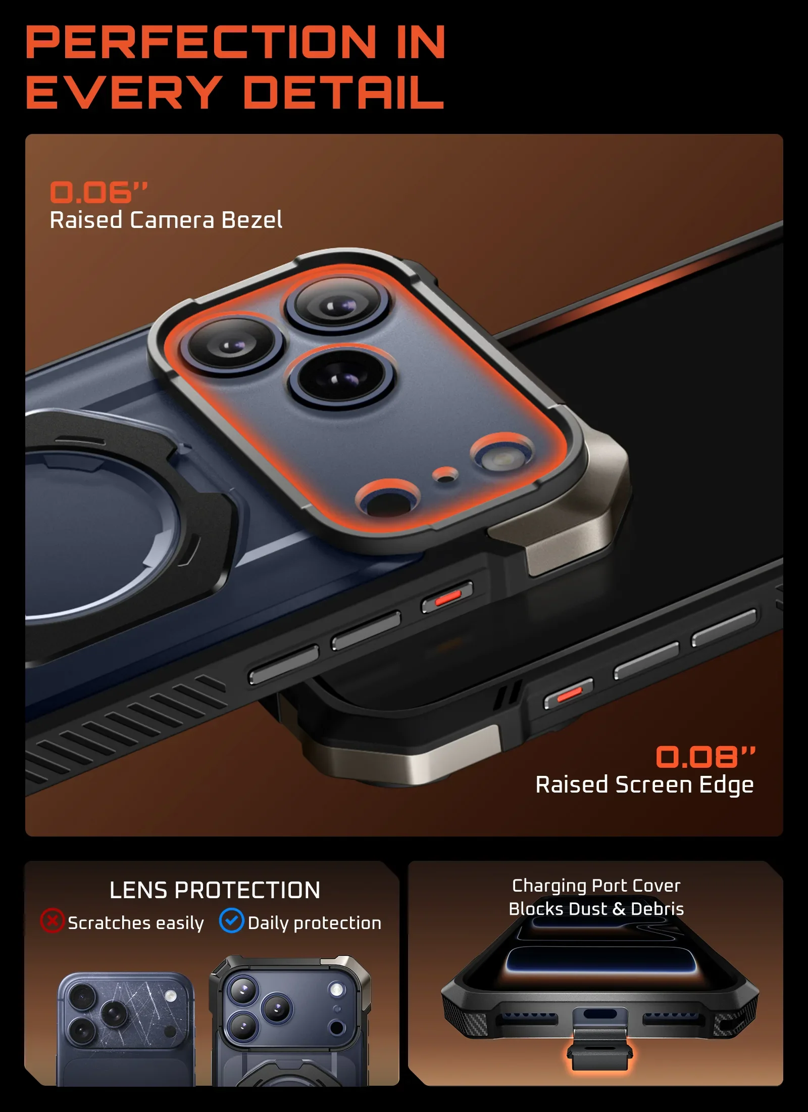 UB GRIP Series iPhone 17 Pro Max MagSafe Camera Control Button Phone Case - Black - Image 14