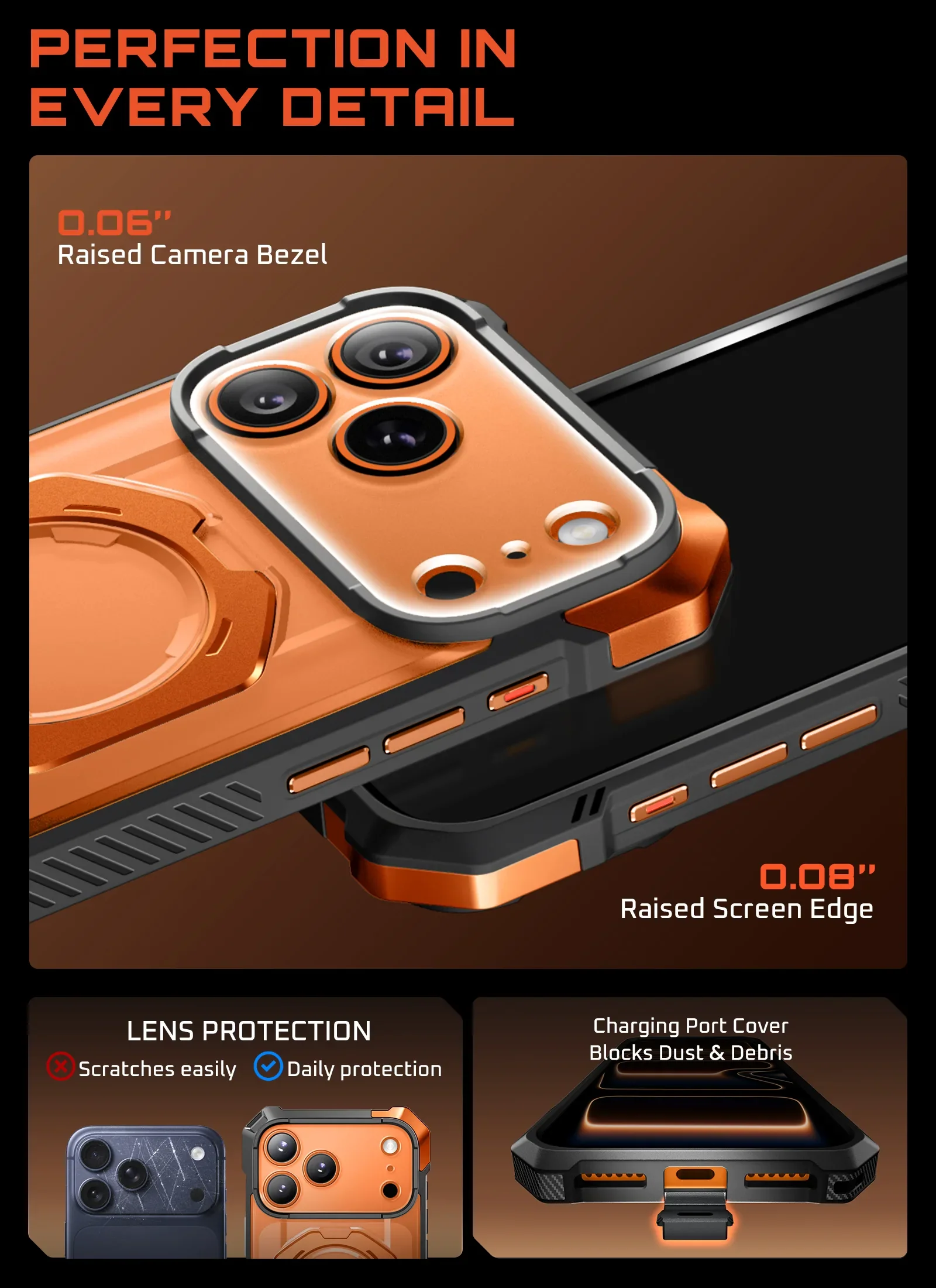 UB GRIP Series iPhone 17 Pro Max MagSafe Camera Control Button Phone Case - Coral - Image 14