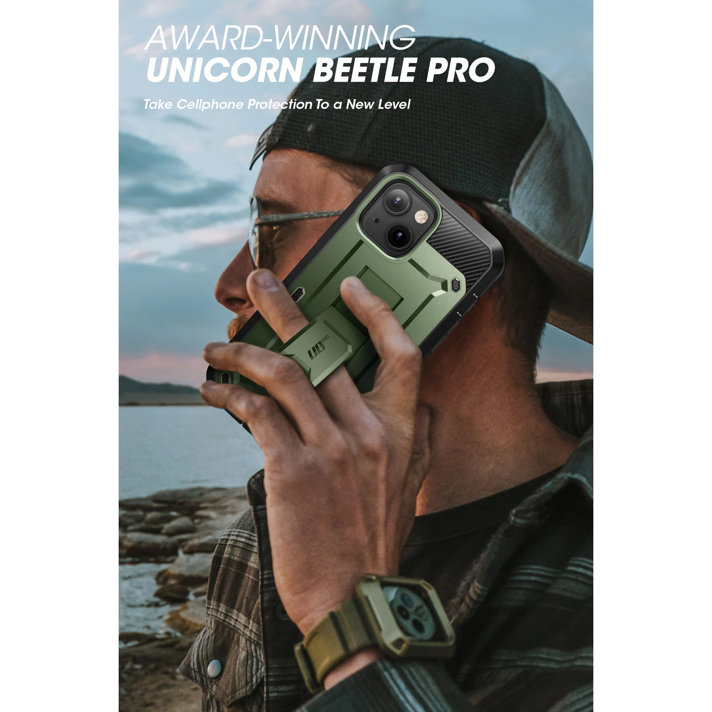 iPhone 14 6.1 inch Unicorn Beetle PRO Rugged Case-Dark Green - Image 8
