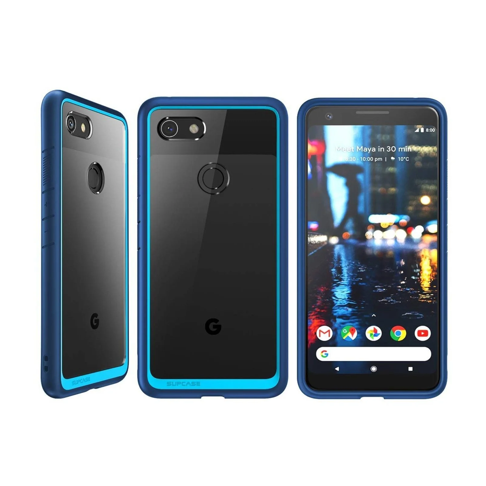 Google Pixel 3a Unicorn Beetle Style Clear Case-Blue - Image 5