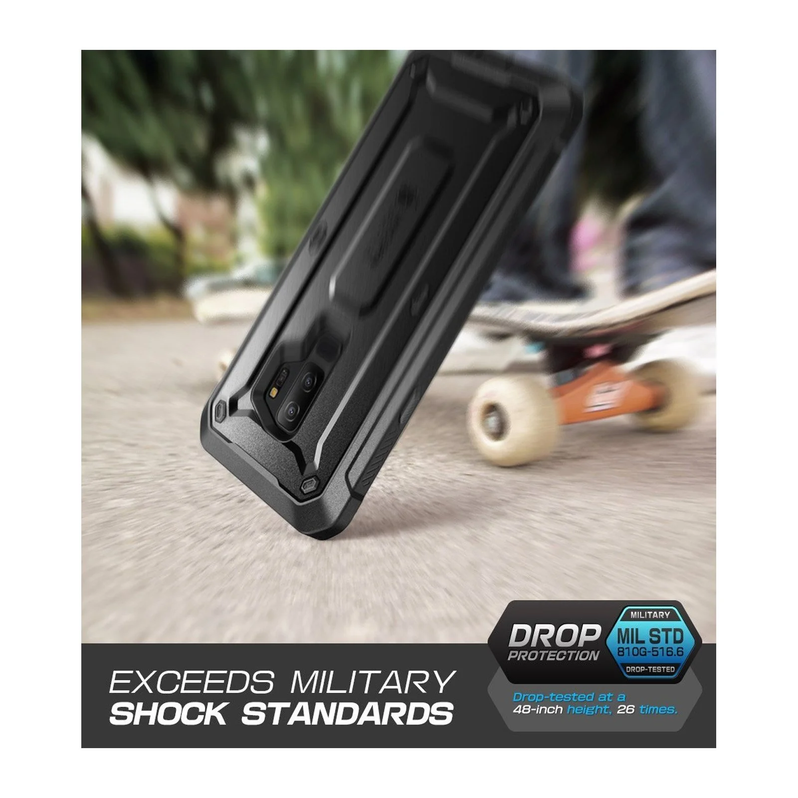 Galaxy S9 Plus Unicorn Beetle Pro Full Body Rugged Case-Black - Image 3