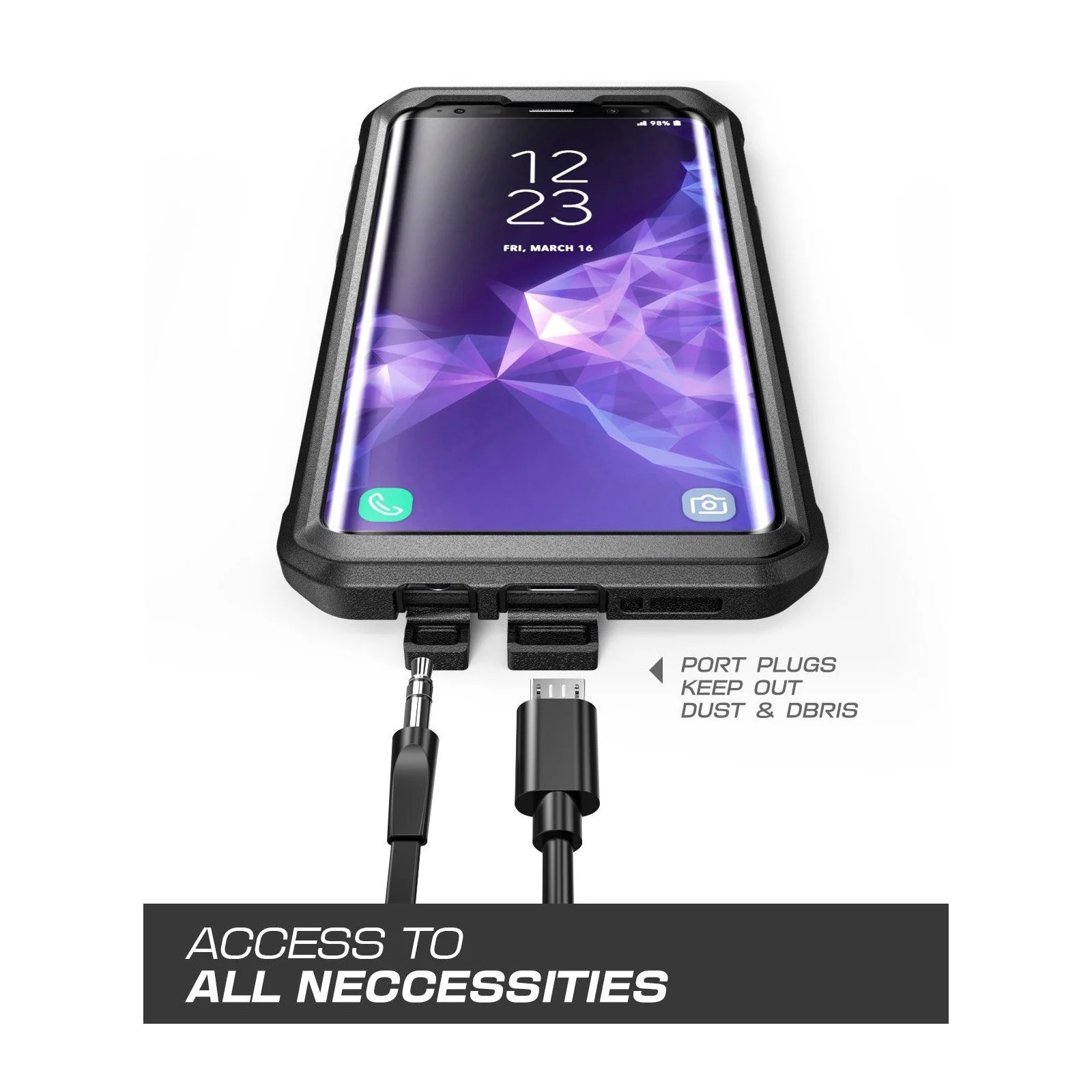 Galaxy S9 Plus Unicorn Beetle Pro Full Body Rugged Case-Black - Image 5