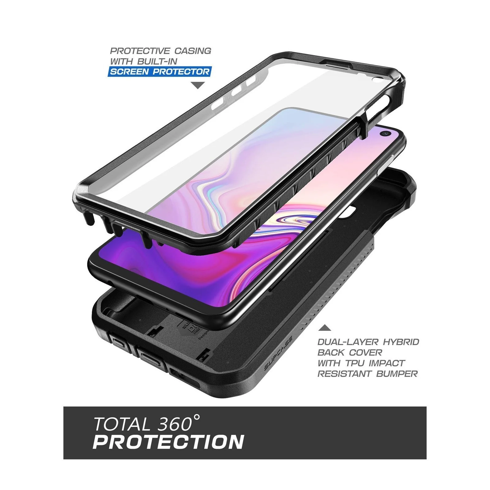 Galaxy S10e Unicorn Beetle Pro Full Body Rugged Holster Case-Black - Image 4