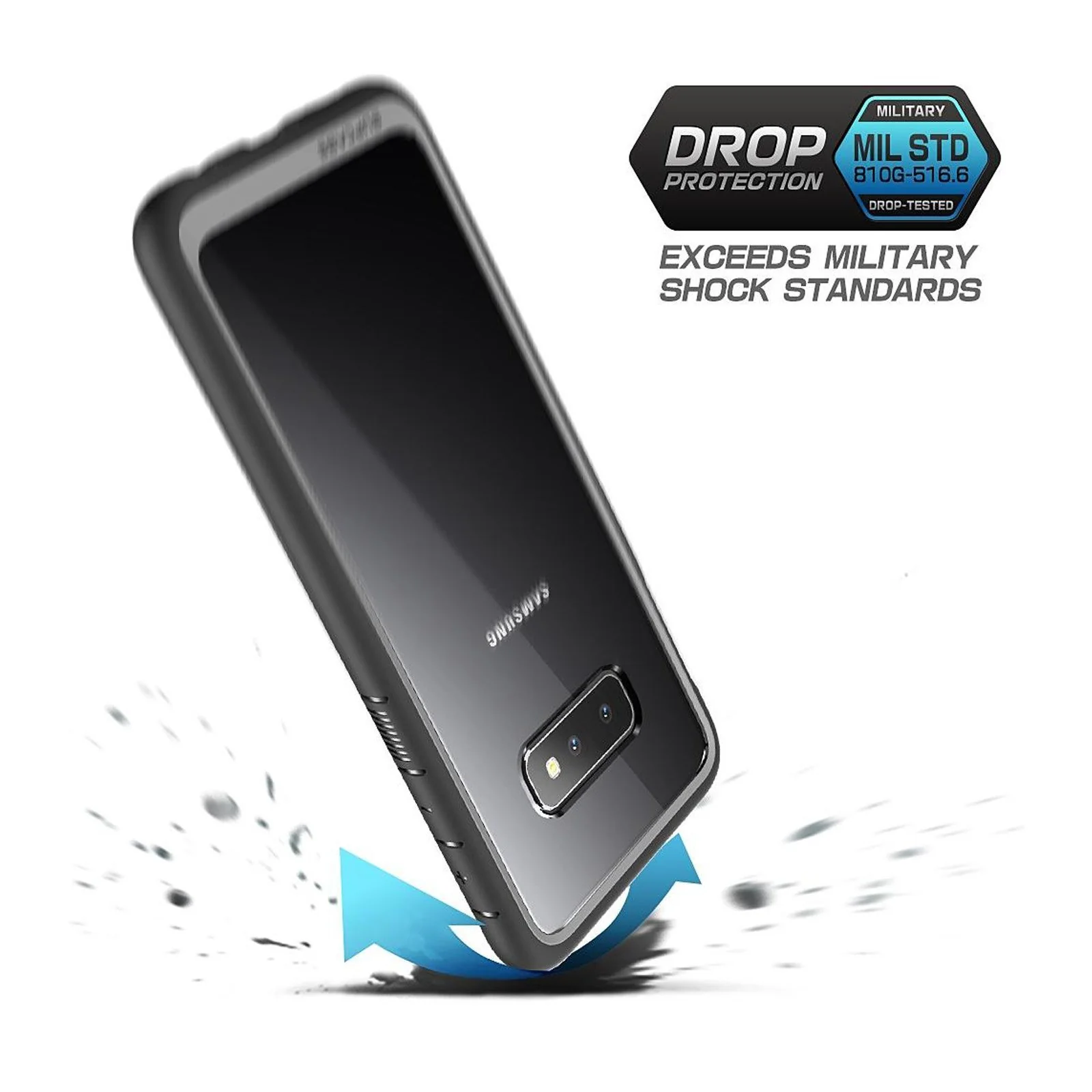 Galaxy S10e Unicorn Beetle Style Clear Case-Black - Image 4