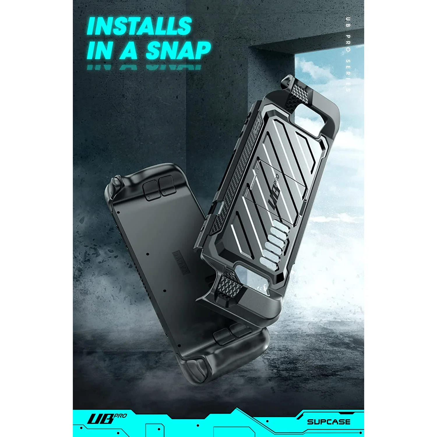 Steam Deck Unicorn Beetle PRO Rugged Kickstand Case-Black - Image 4