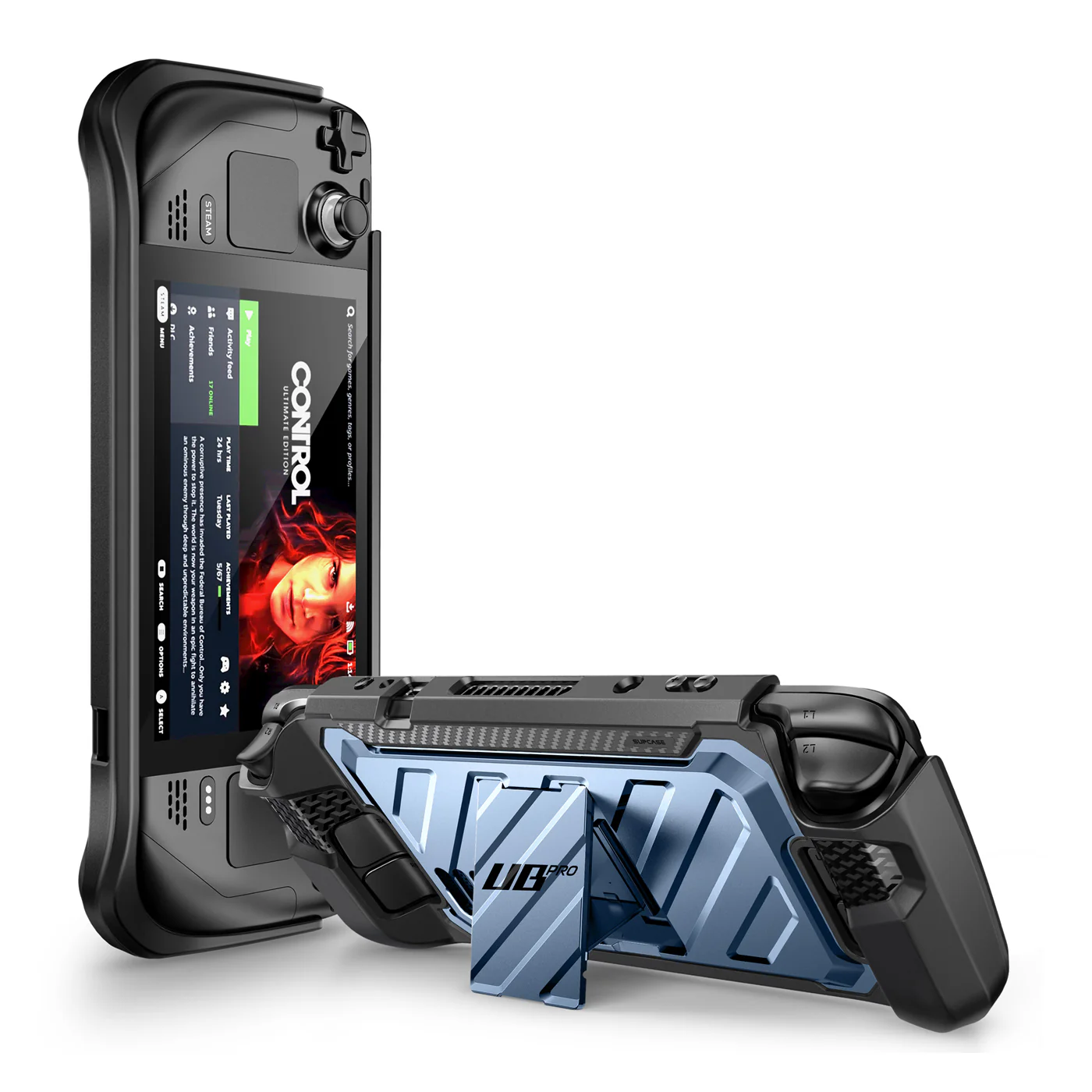 Steam Deck Unicorn Beetle PRO Rugged Kickstand Case-Metallic Blue - Image 3