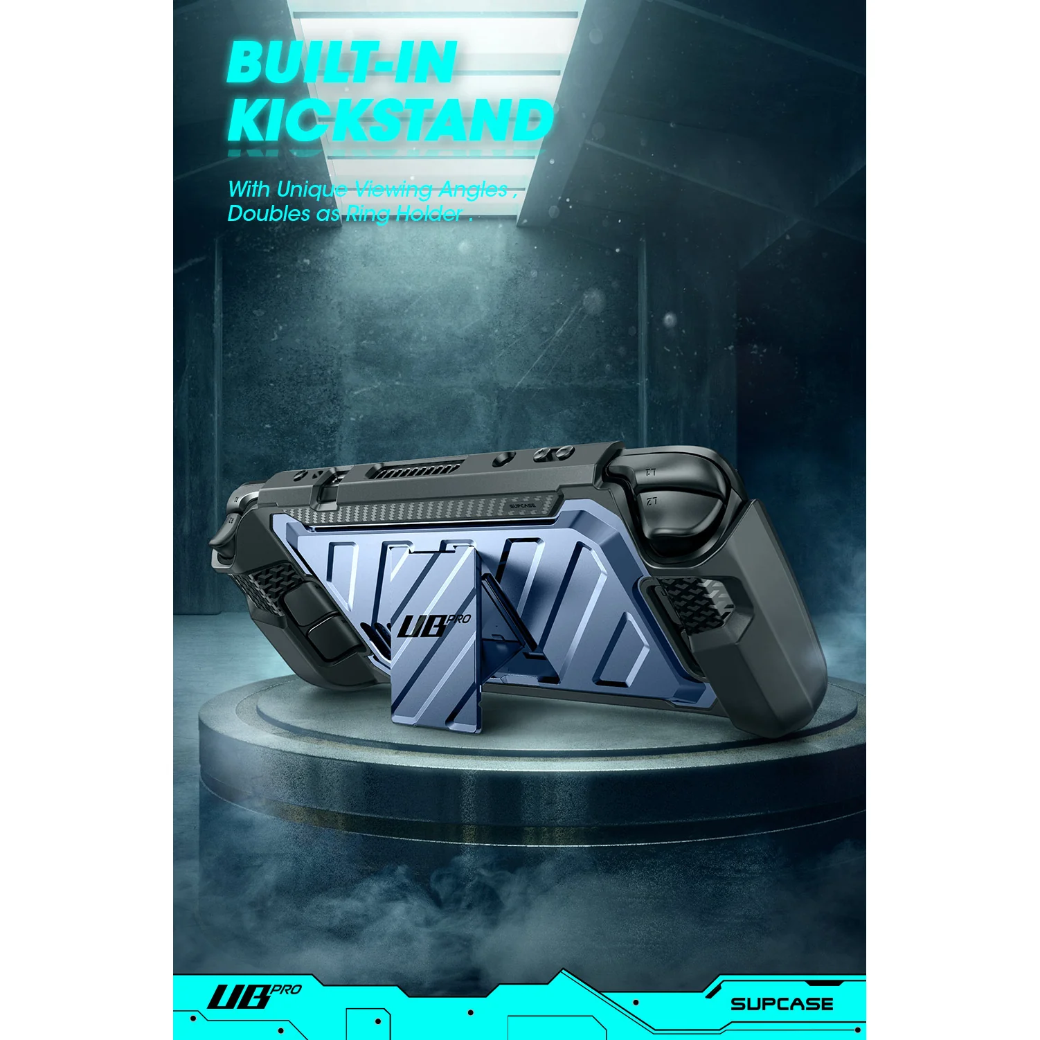 Steam Deck Unicorn Beetle PRO Rugged Kickstand Case-Metallic Blue - Image 6