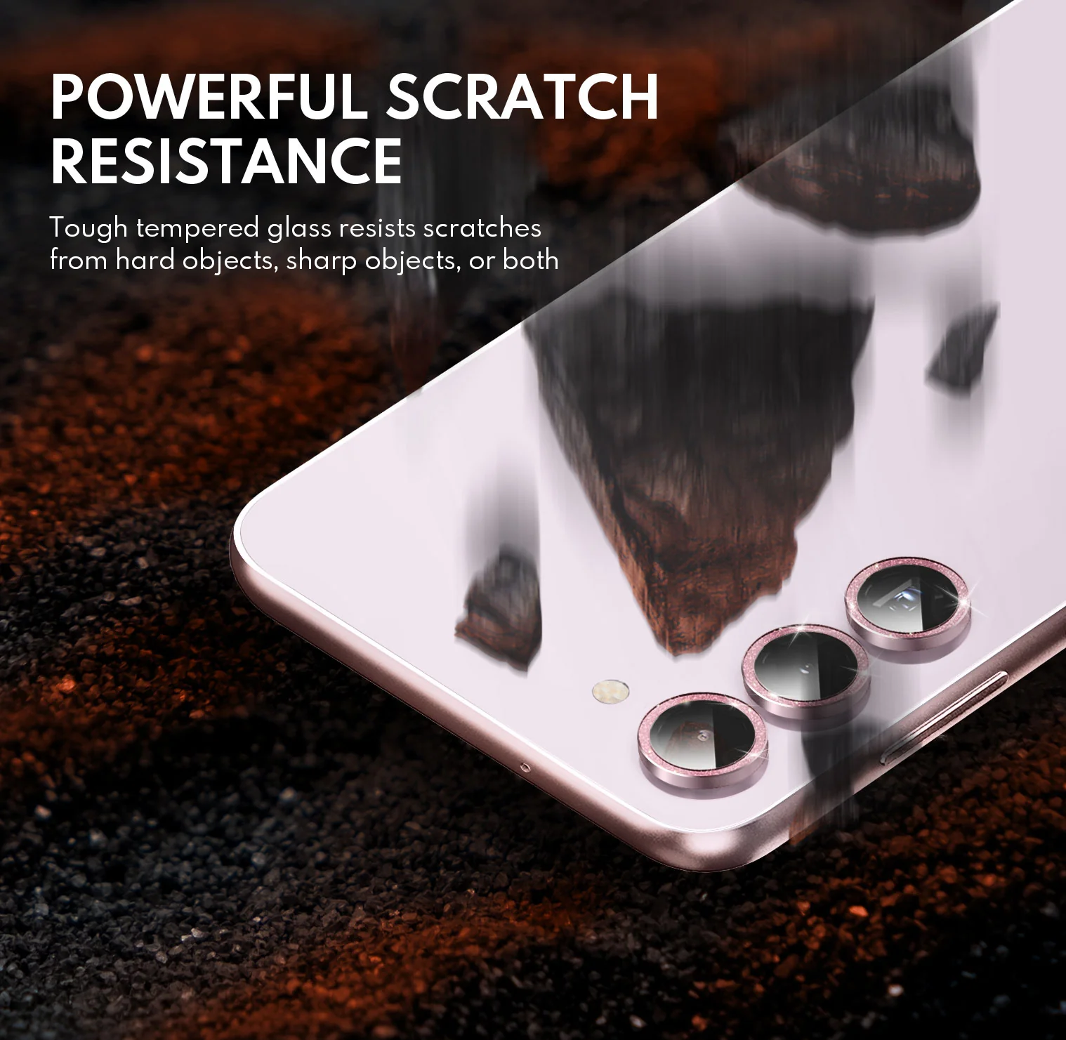 Tempered Glass Camera Lens Protector for Galaxy S23/S23 Plus-Glimmer Pink - Image 4